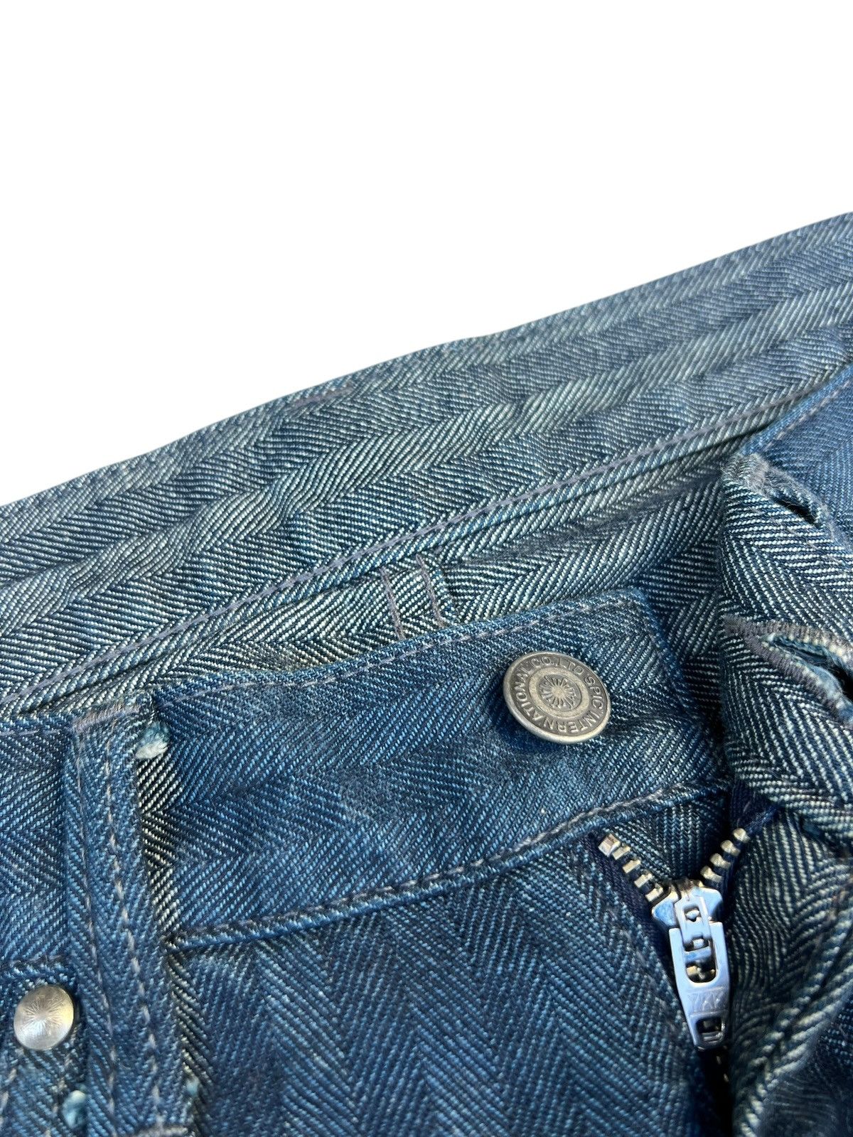 Tornado Mart Tornado Mart Striped HBT Waxed Denim Flare Jeans Size US 29 - 7 Thumbnail