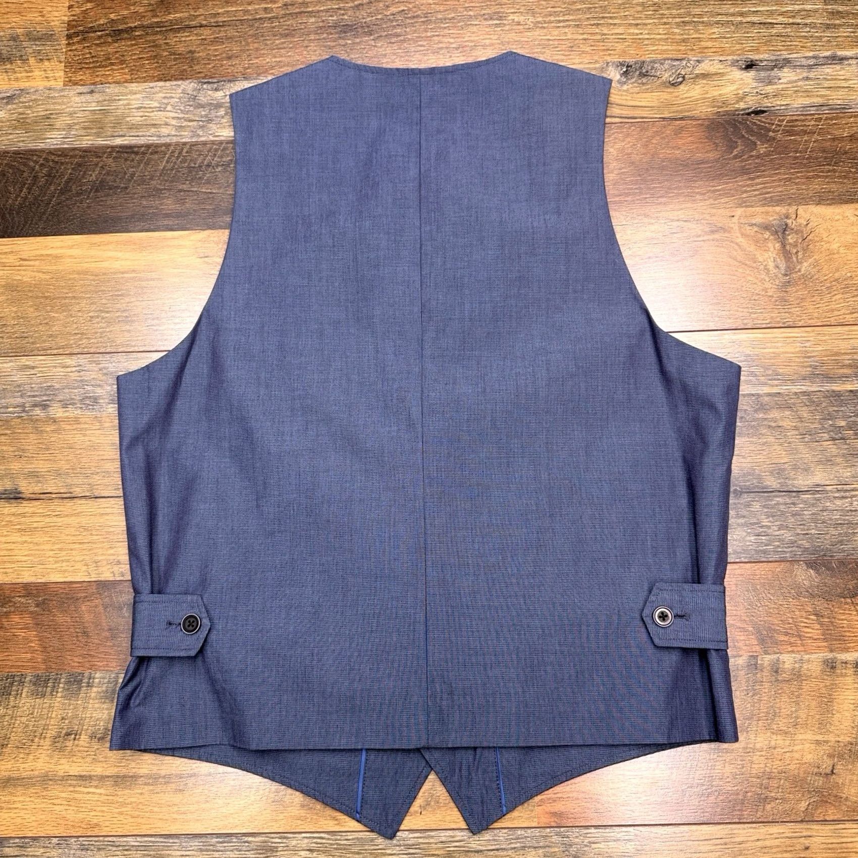Johnston & Murphy Johnston & Murphy Vest Mens Small Blue Lapel Suit Vest Size 36R - 2 Thumbnail