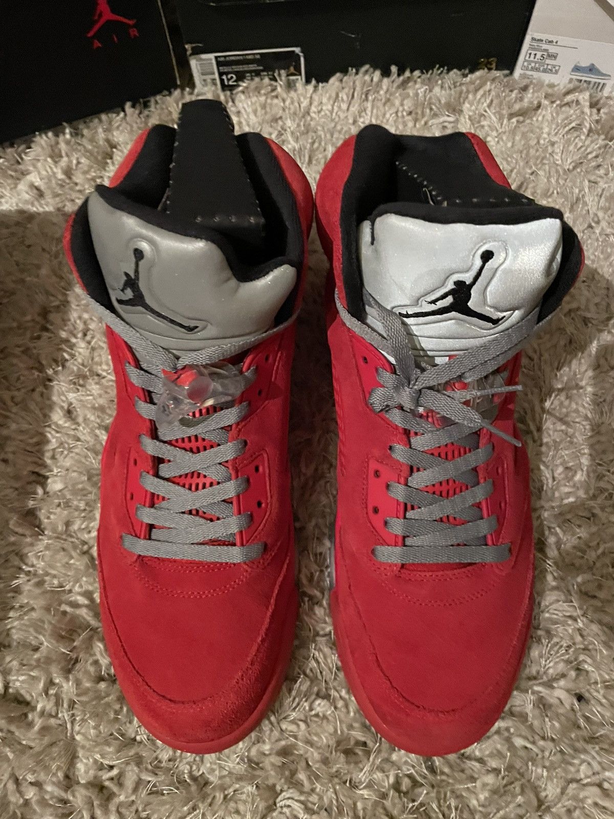 Jordan Brand Jordan 5 Red Suede Size US 13 / EU 46 - 5 Thumbnail
