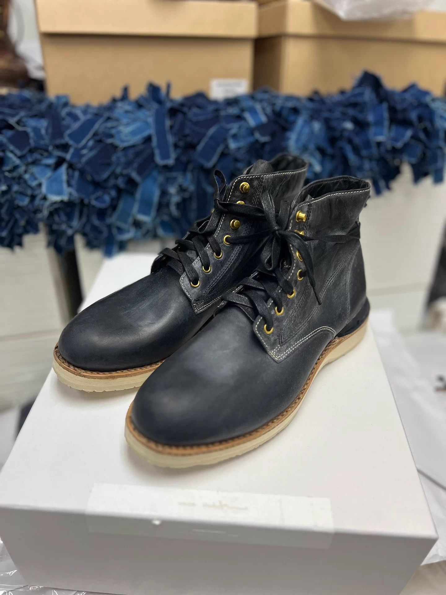 Visvim Black Leather Lace-Up Boots Size US 9.5 / EU 42-43 - 1 Thumbnail