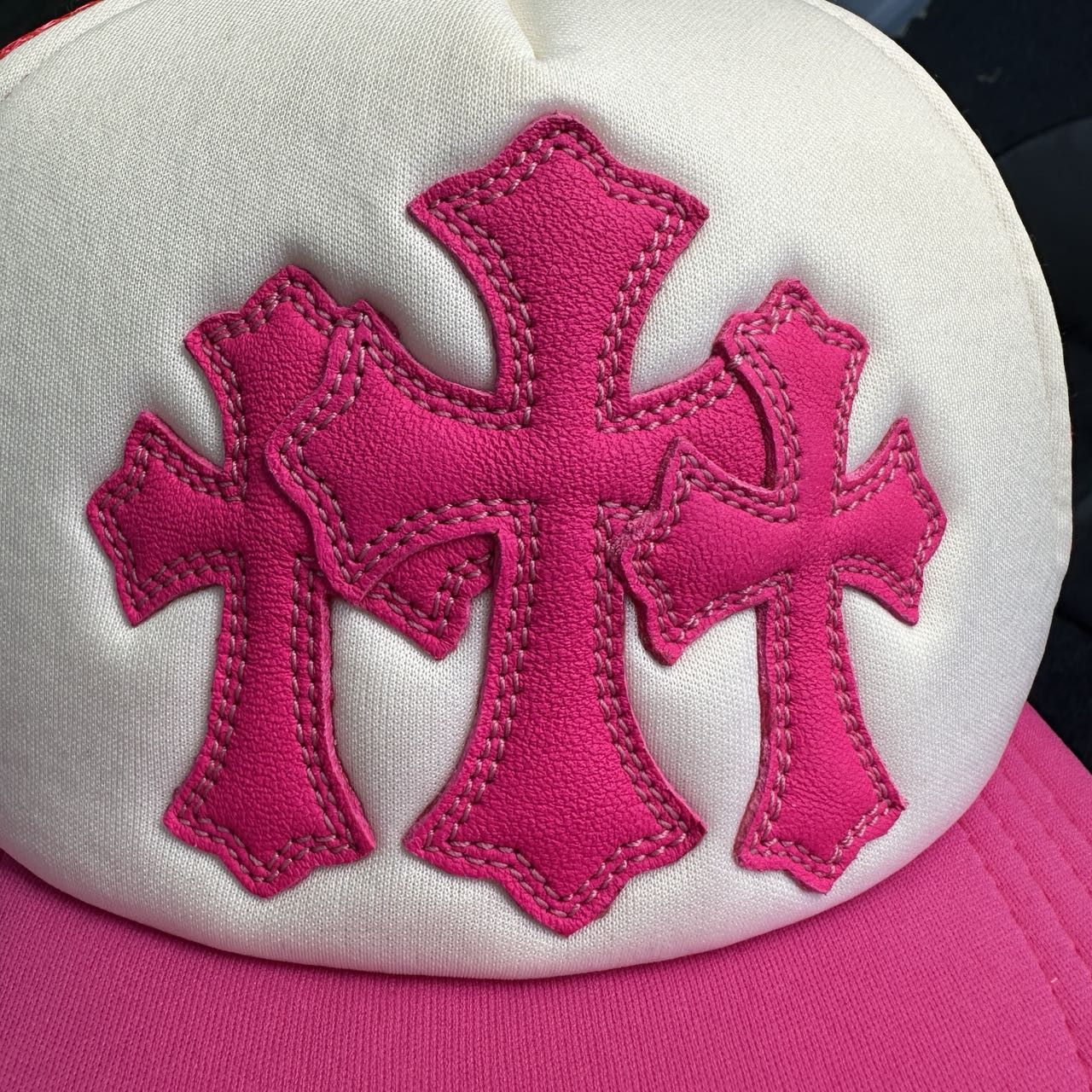 Chrome Hearts Chrome Hearts Triple Cross Leather Patch Silver Buckle Cap Size ONE SIZE - 5 Thumbnail
