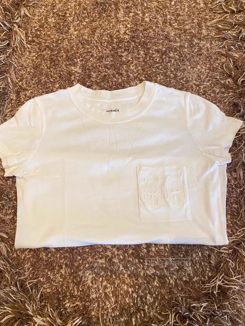 Hermes Hermes Printed short sleeve T-shirt top Size XS / US 0-2 / IT 36-38 - 9 Thumbnail