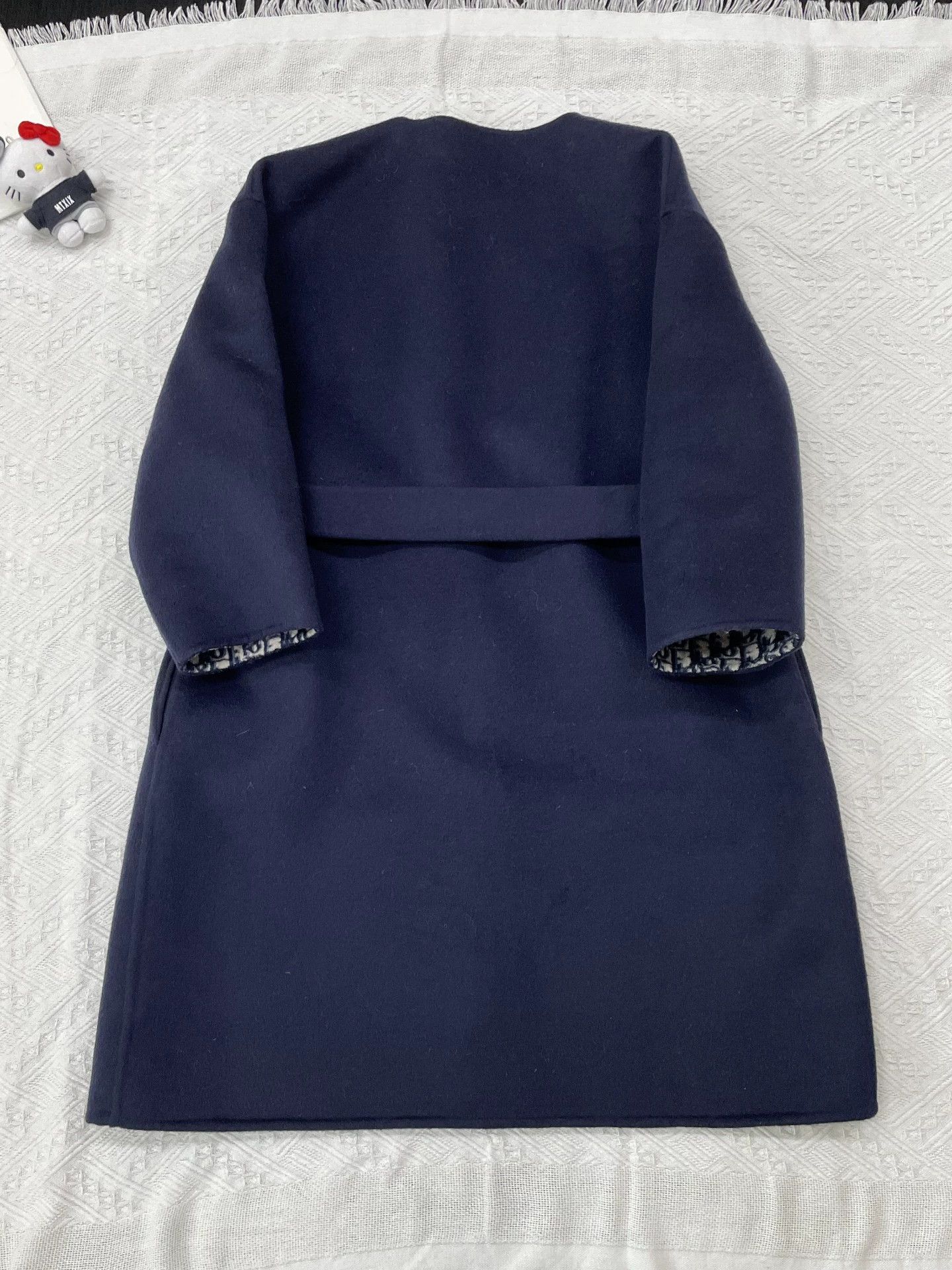 Dior Dior Double-Faced Wool Oblique Navy Coat FR38 NWT Size S / US 4 / IT 40 - 3 Thumbnail