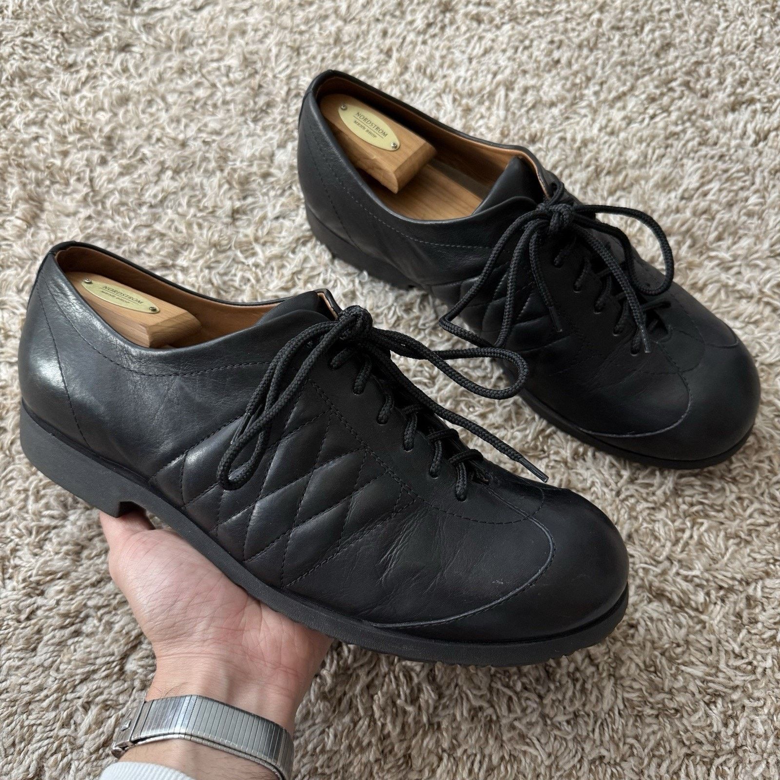 Dries Van Noten RARE Dries Van Noten Quilted Black Leather Dress Shoes 11.5 Size US 11.5 / EU 44-45 - 6 Thumbnail