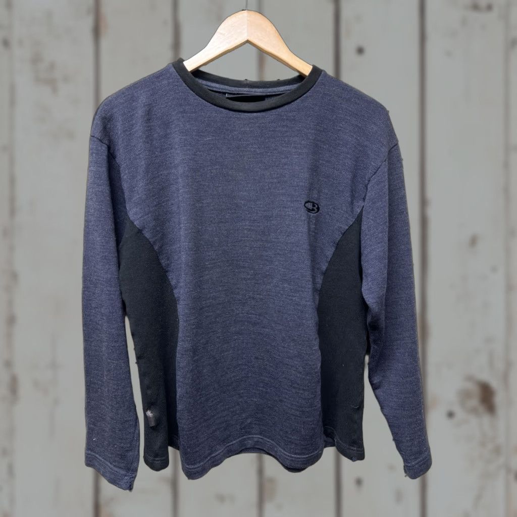 Icebreaker VINTAGE Icebreaker Long Sleeve Shirt Womens L Gray Pullover Casual Breathable Holes Distressed Size L / US 10 / IT 46 - 1 Thumbnail