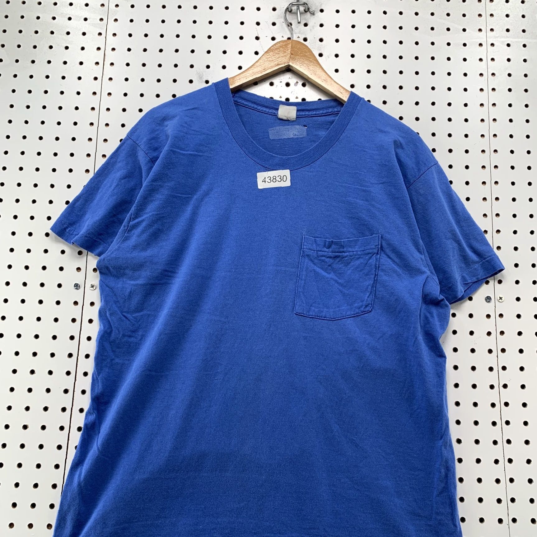 Vintage VTG 80s Blue Pocket Shirt Mens Large Blue Single Stitch Made USA Shirt Adult Large Blue Pocket Shirt 80s Mens Size US L / EU 52-54 / 3 - 2 Thumbnail