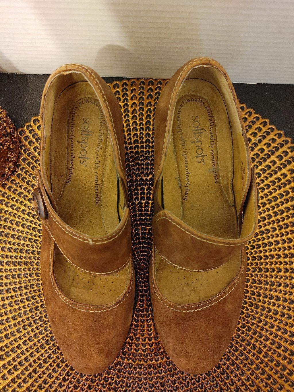 Soft Surroundings SoftSpots Artsy Mary Jane Suede size 9W Size US 9 / IT 39 - 2 Thumbnail
