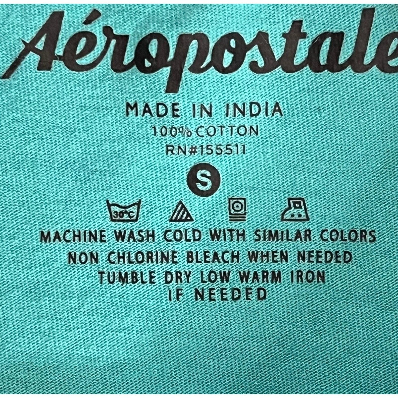 Aeropostale Aeropostale Men Polo Shirt Teal Blue Striped Collar A87 Logo Size US S / EU 44-46 / 1 - 3 Thumbnail