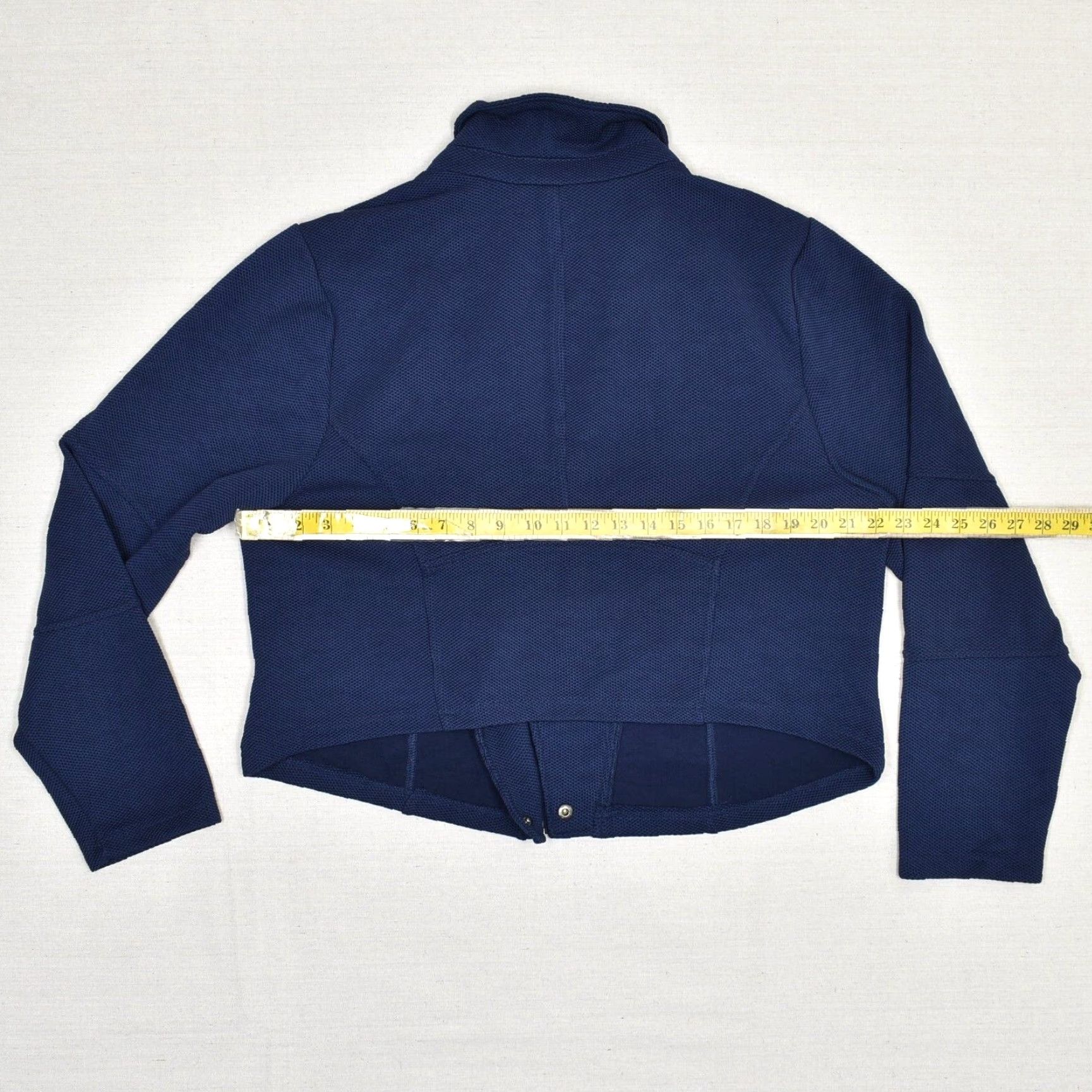 Torrid Torrid Blazer Full Zip Jacket Blue Plus Size 3 Texture Women Solid Polyester Jacket, Basic, 3 Texture, Plus Size Womens Size XS / US 0-2 / IT 36-38 - 4 Thumbnail