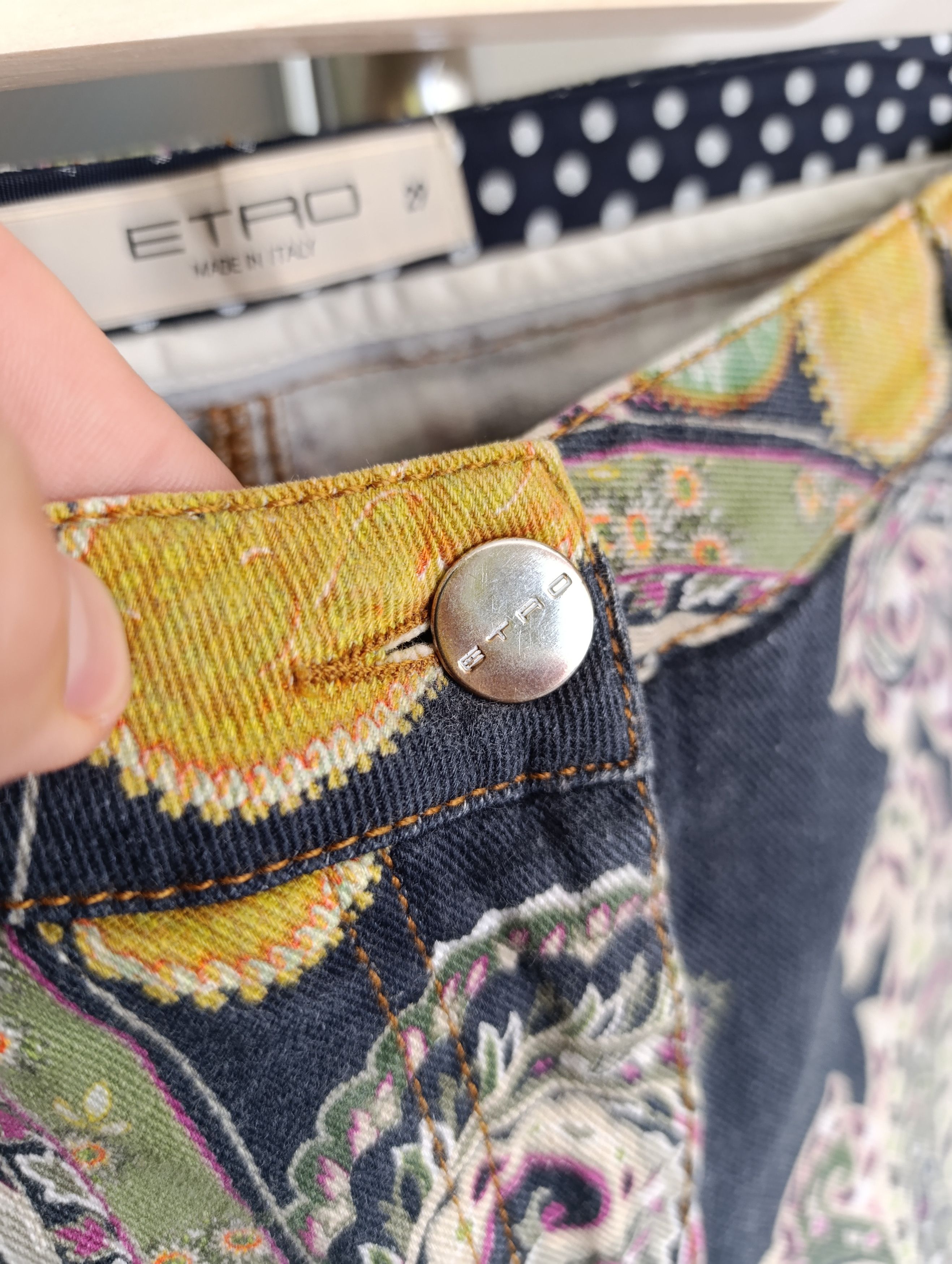 Designer × Etro Etro pailsey high-rise slim jeans floral print Size 29" - 10 Thumbnail