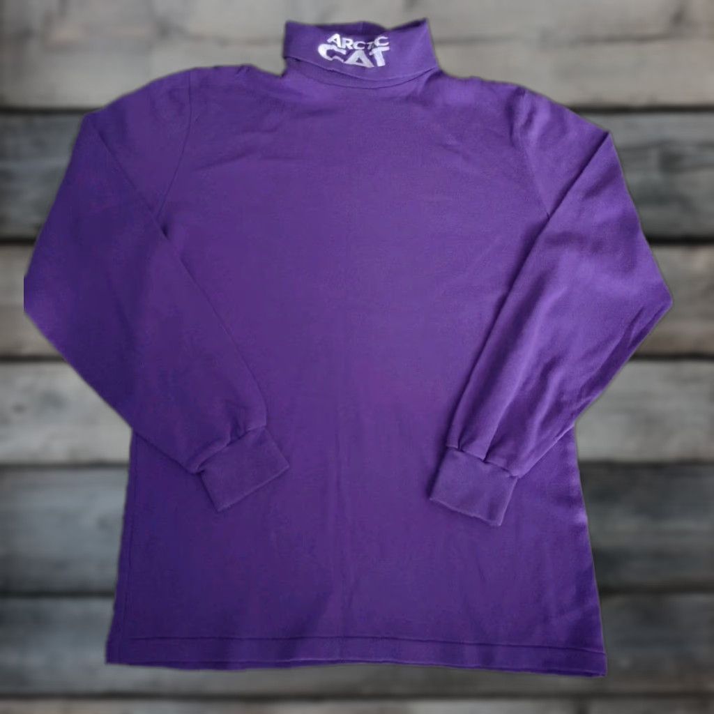 Vintage VINTAGE Arctic Cat Turtleneck Shirt Long Sleeve Unisex Adults Small Purple 90s Winter Cozy Made in USA Size US S / EU 44-46 / 1 - 1 Thumbnail