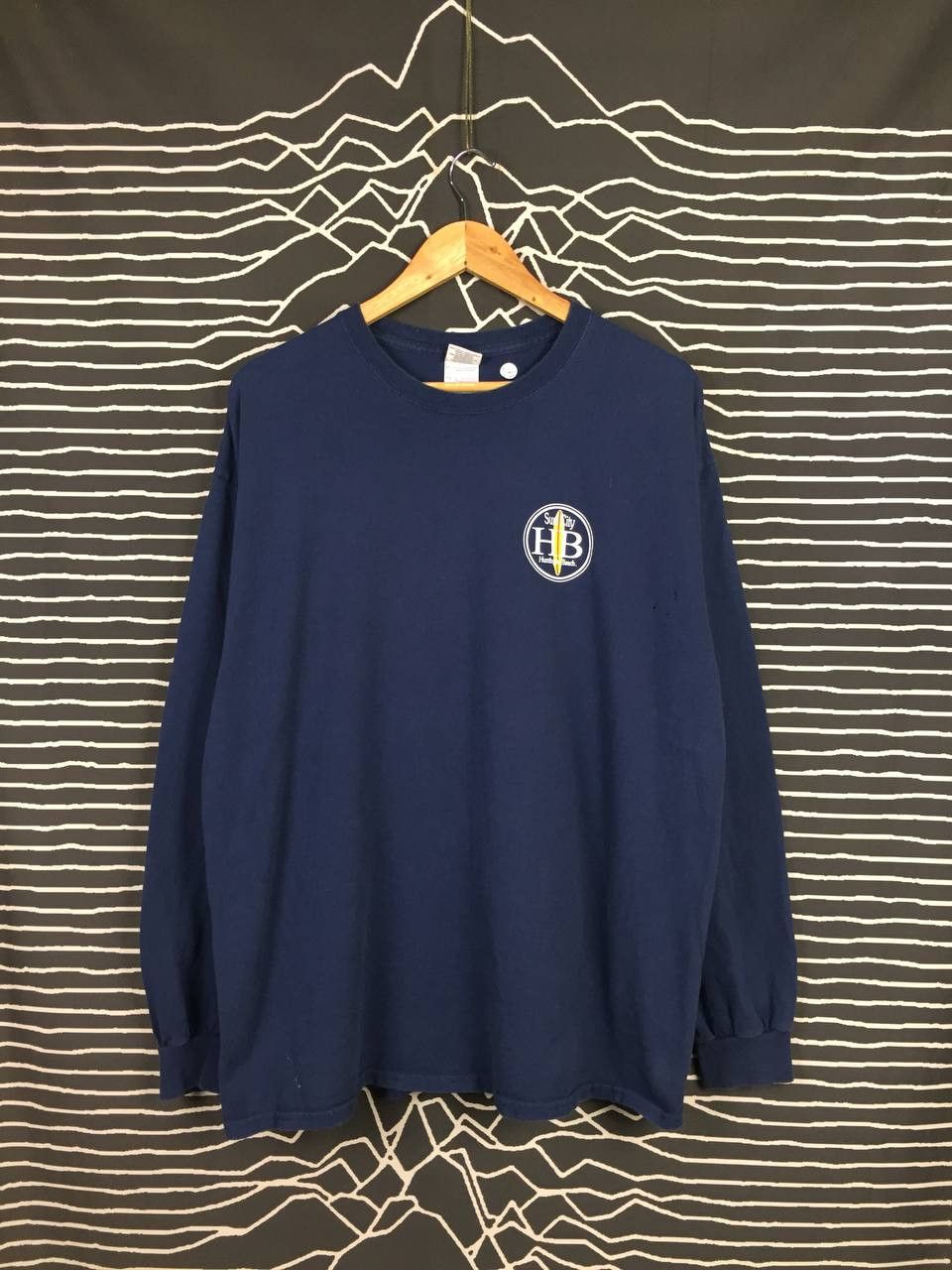 Vintage Vtg Surf City Huntington Beach Board Logo Longsleeve Tee Size US XL / EU 56 / 4 - 5 Thumbnail