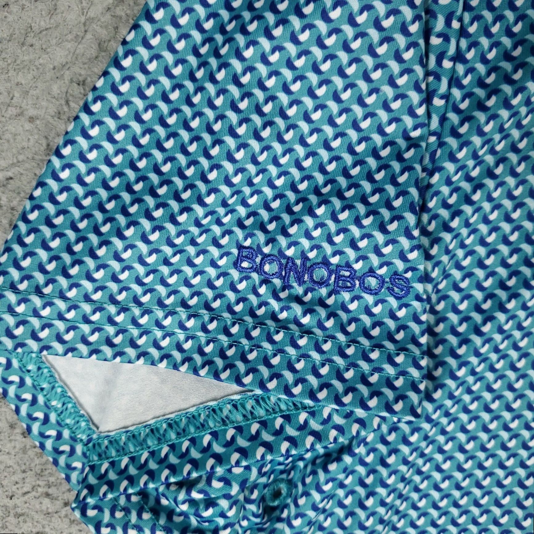 Bonobos Bonobos Polo Shirt Mens Large Blue Geometric Short Sleeve Casual Activewear Size US L / EU 52-54 / 3 - 3 Thumbnail