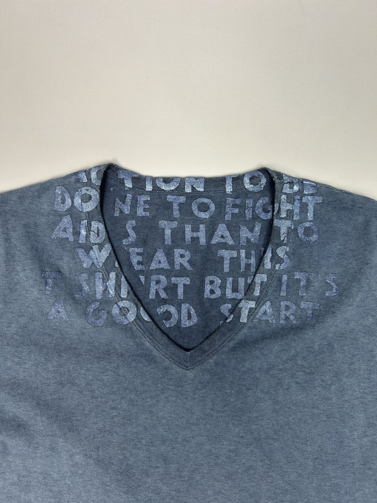 Maison Margiela Maison Martin Margiela AIDS Awareness Garment Dyed T-Shirt Size US M / EU 48-50 / 2 - 5 Thumbnail
