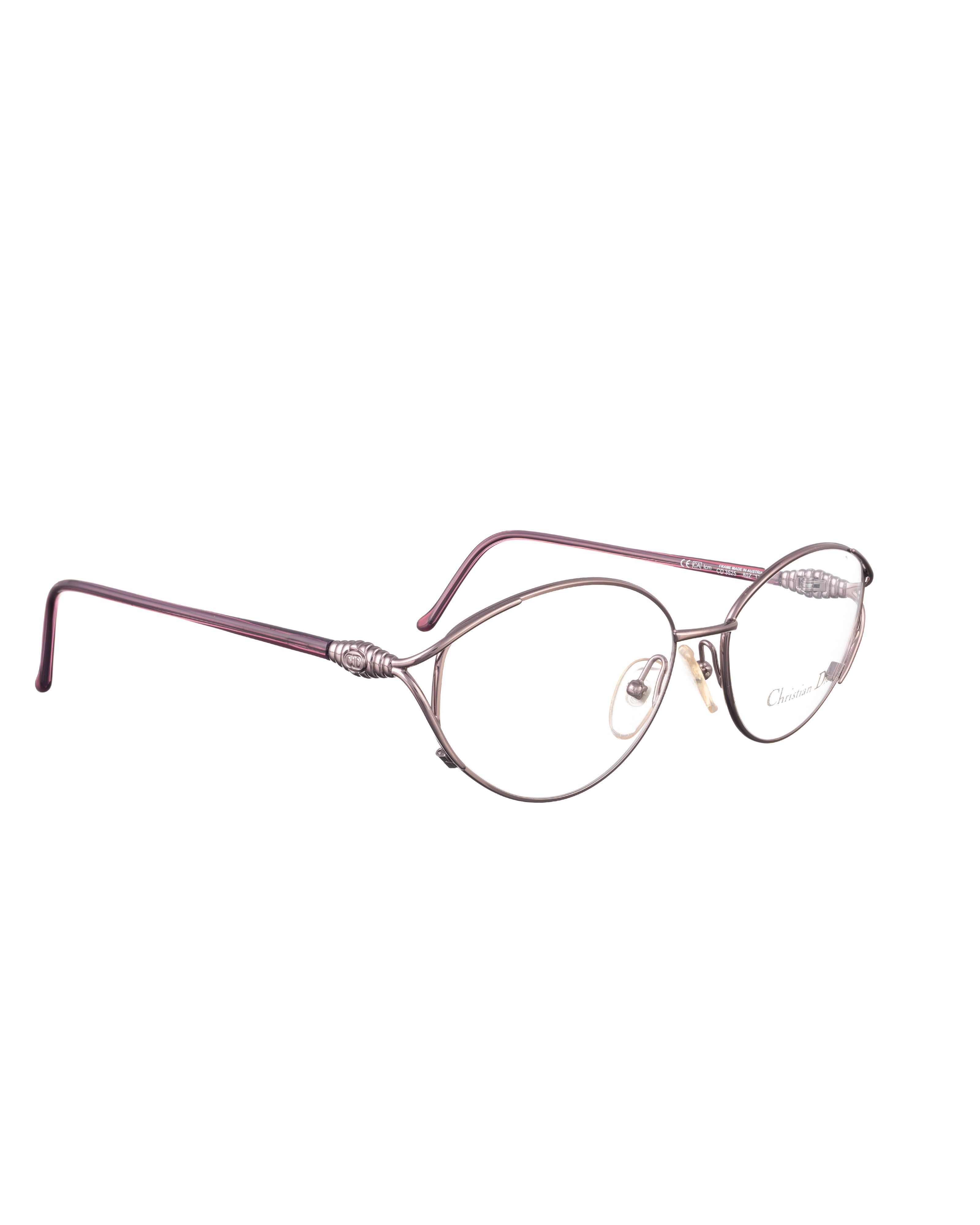 Dior Christian Dior 00s Brownish Purple Metal Retro Glasses Size ONE SIZE - 1 Thumbnail