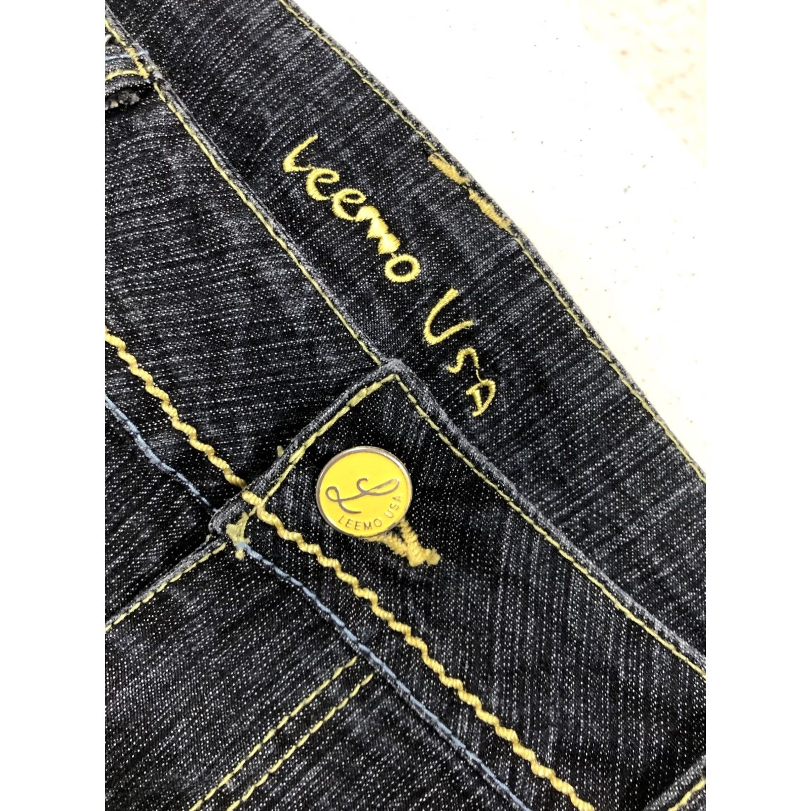 Vintage VINTAGE Leemo Usa Jeans Shape: Straight Leg Blue 16 Womens Stretchy New Condition Regular Size 16 USA Theme Womens Jeans 31 Inseam Button Accents Size 25" / US 0 / IT 36 - 7 Thumbnail