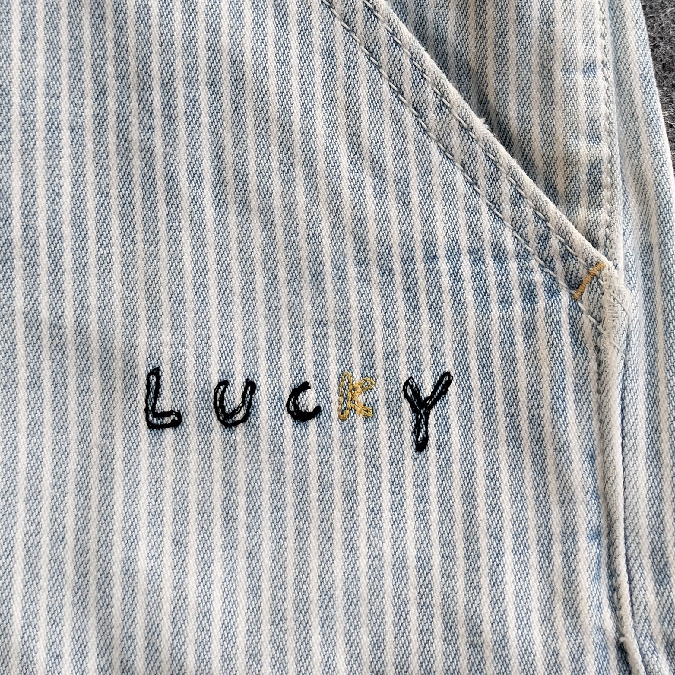 Issey Miyake Tsumori chisato "lucky" carpenter hickory pants Size US 31 - 5 Thumbnail