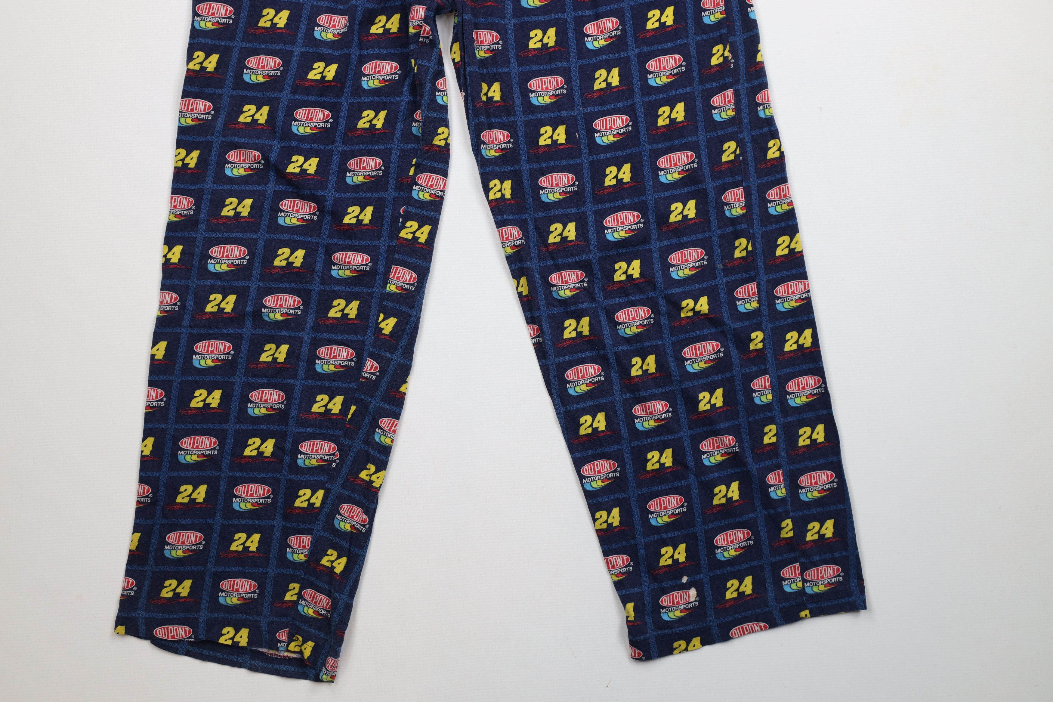Vintage Vintage NASCAR Jeff Gordon Racing Wide Leg Pajama Pants Blue Size US 34 / EU 50 - 4 Thumbnail
