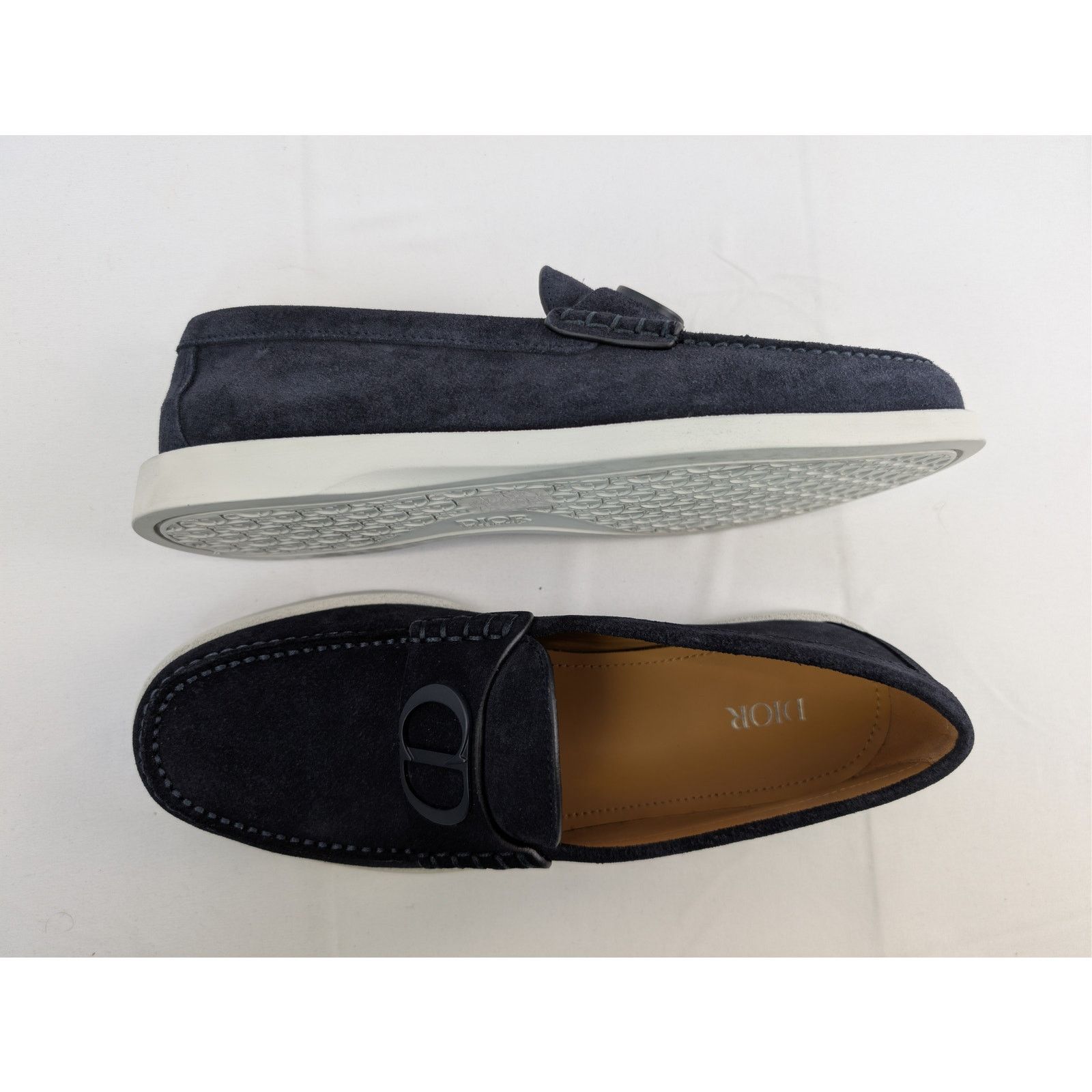 Dior o1rshd1 D'Granville suede Loafers Shoe Boots in navy blue Size US 8 / EU 41 - 1 Thumbnail