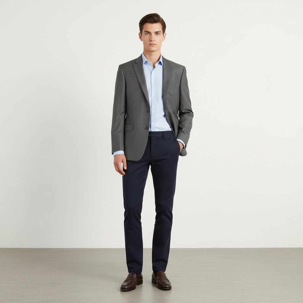 Vintage Carl Gross Men 54 44 Blazer Grey Loro Piana 1014 Size 44R - 1 Thumbnail