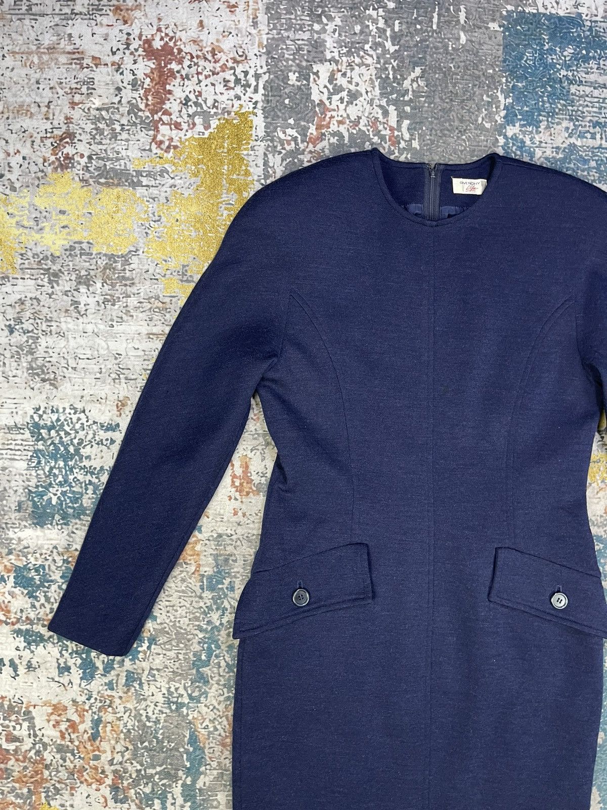 Givenchy Givenchy Life Navy Blue Ponte Shift Dress Size S / US 4 / IT 40 - 3 Thumbnail
