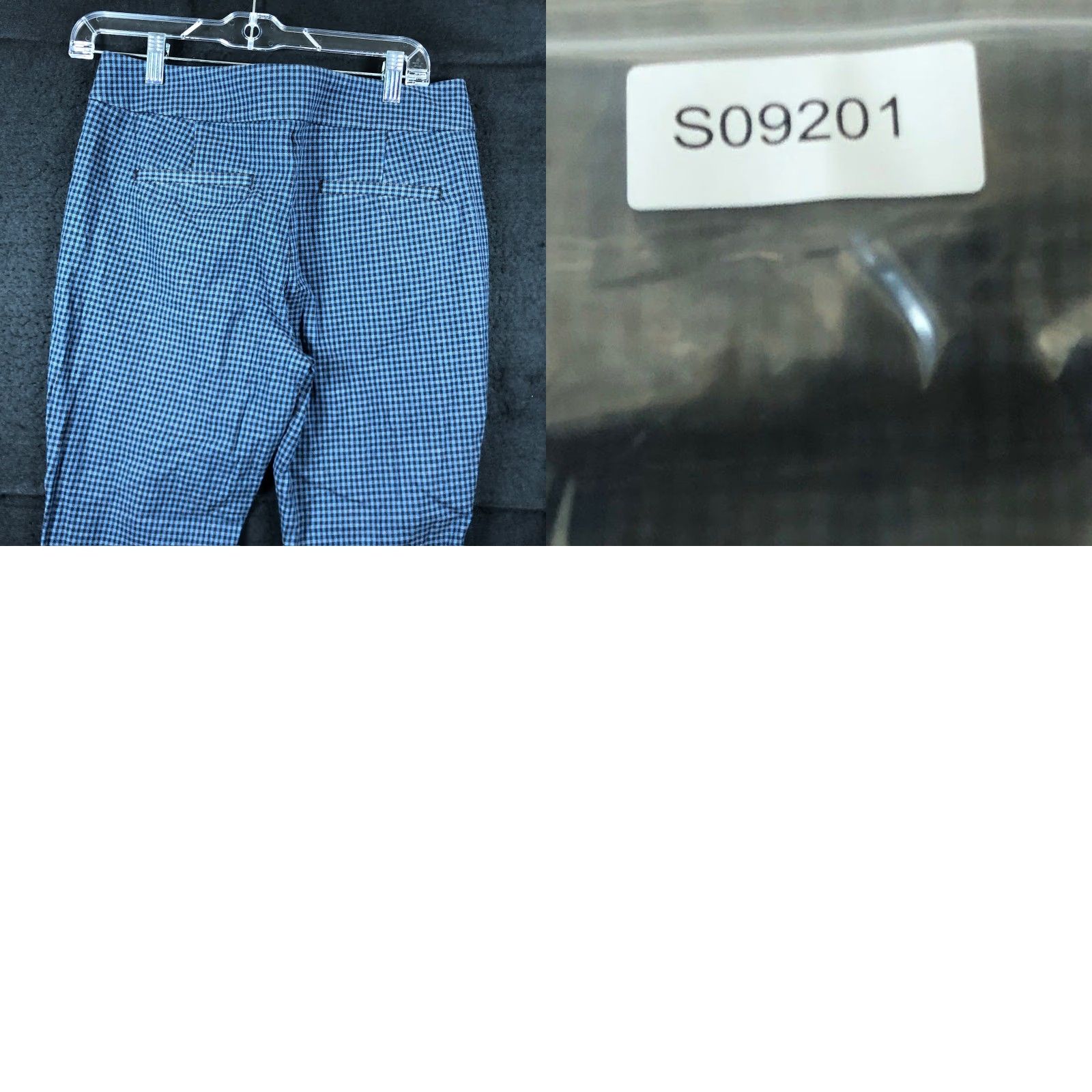 Loft VINTAGE LOFT Womens Pants Blue Black Gingham Petite Mid Rise Marisa Stretch 6P Size 28" / US 6 / IT 42 - 9 Thumbnail