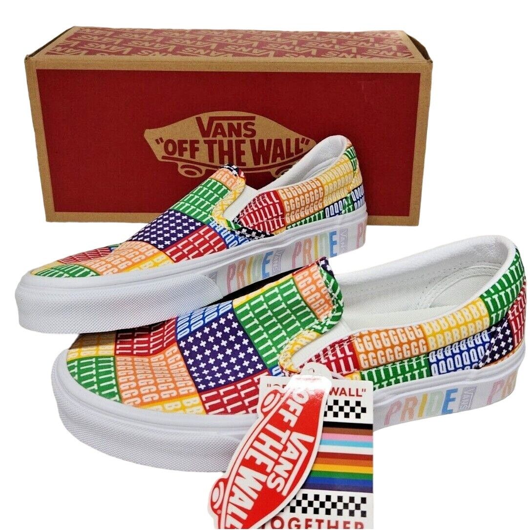 Vans Vans Classic Slip On Pride Multi True White Womens Size 7.5 Size US 7.5 / IT 37.5 - 1 Thumbnail
