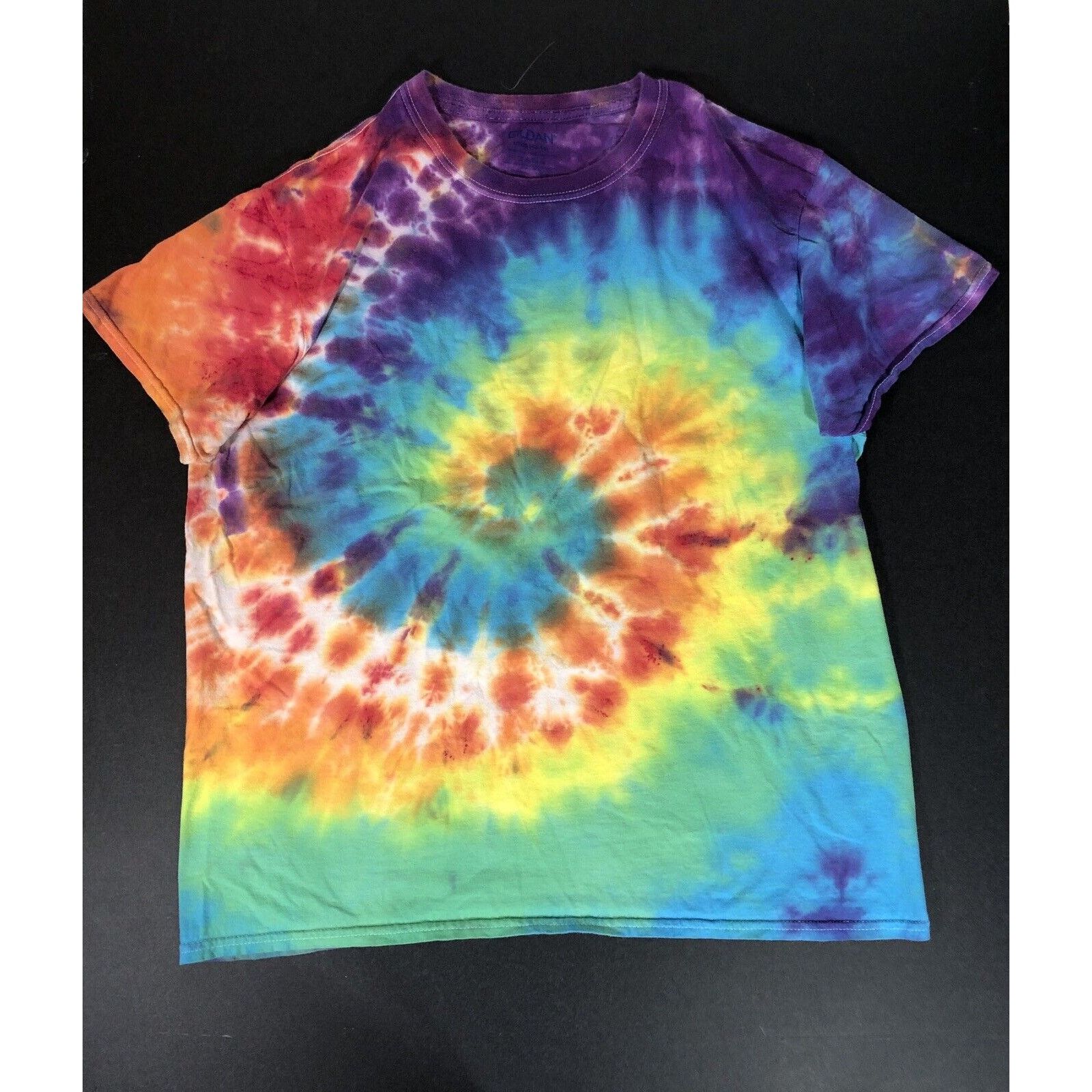 Spiral Tie Dye Men's Short Sleeve Shirt