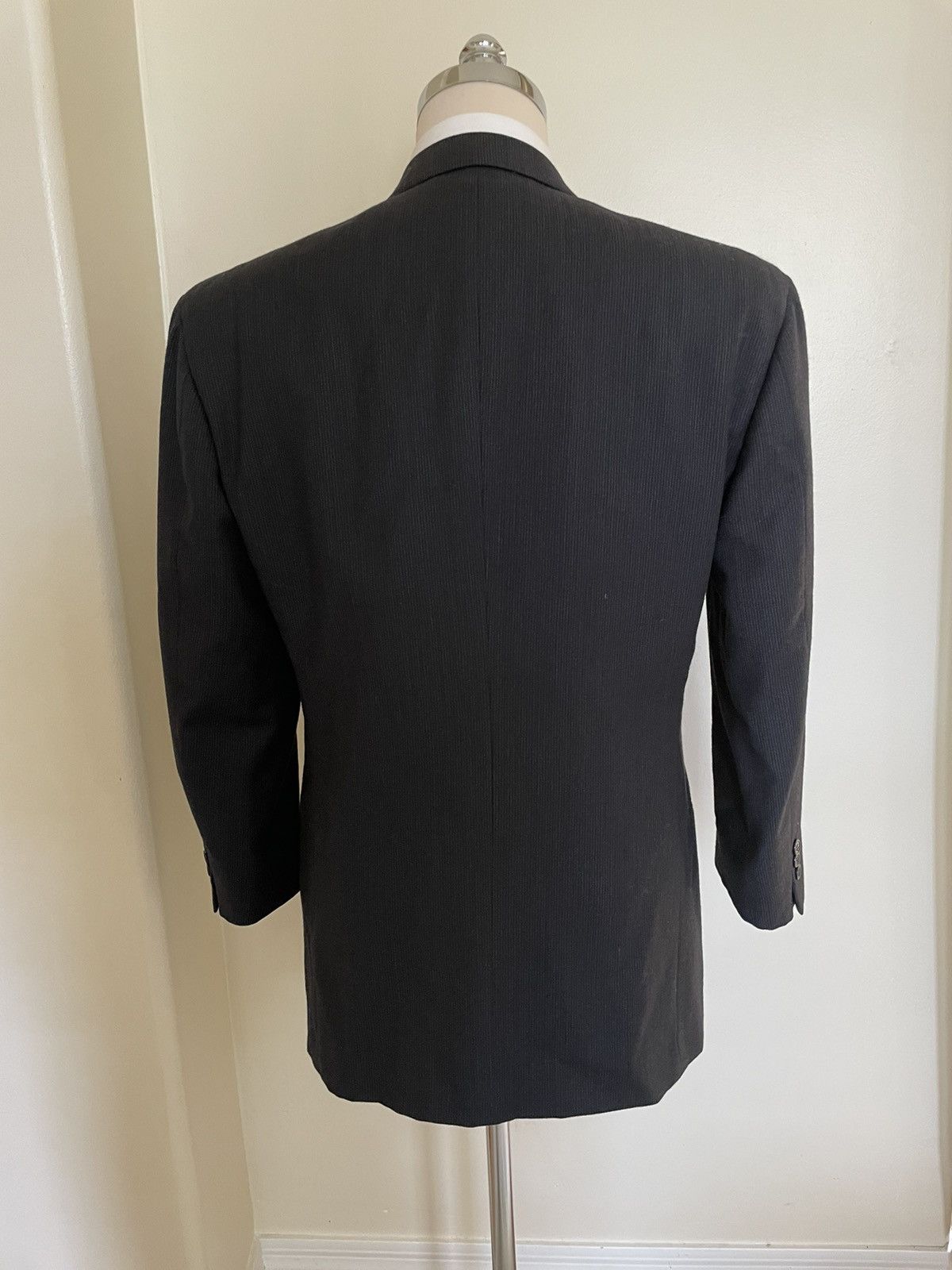 Giorgio Armani × Vintage Subtle Stripe Double Breasted Jacket Size 42R - 4 Thumbnail