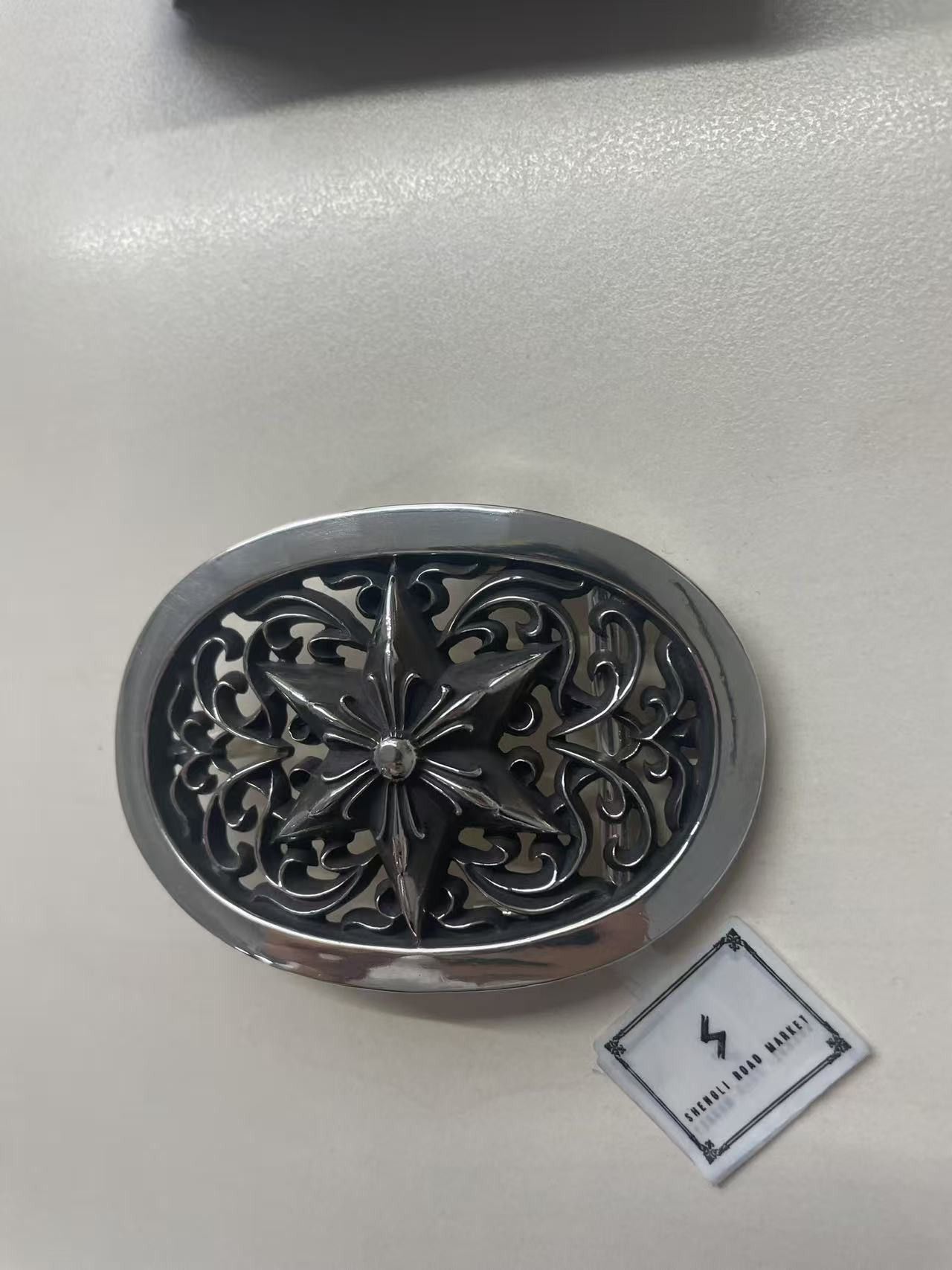 Chrome Hearts Chrome Hearts Silver Small Oval Star Belt Buckle Size ONE SIZE - 4 Thumbnail