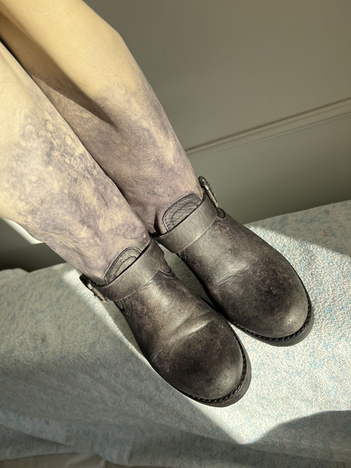 20471120 × Frye Frye Riding Avant Garde Straps Leather Boots Size US 7 / IT 37 - 3 Thumbnail