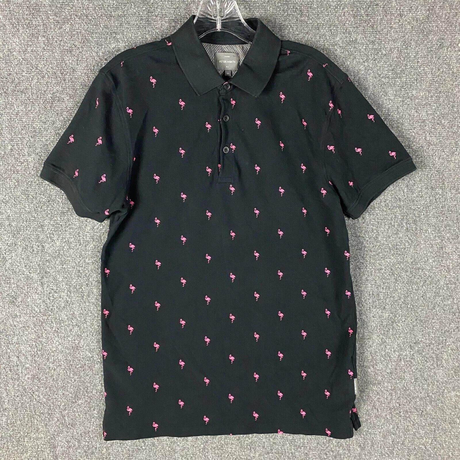 Peter Werth Peter Werth Polo Shirt Men's 100% Cotton Flamingo Adults M Size US M / EU 48-50 / 2 - 1 Thumbnail