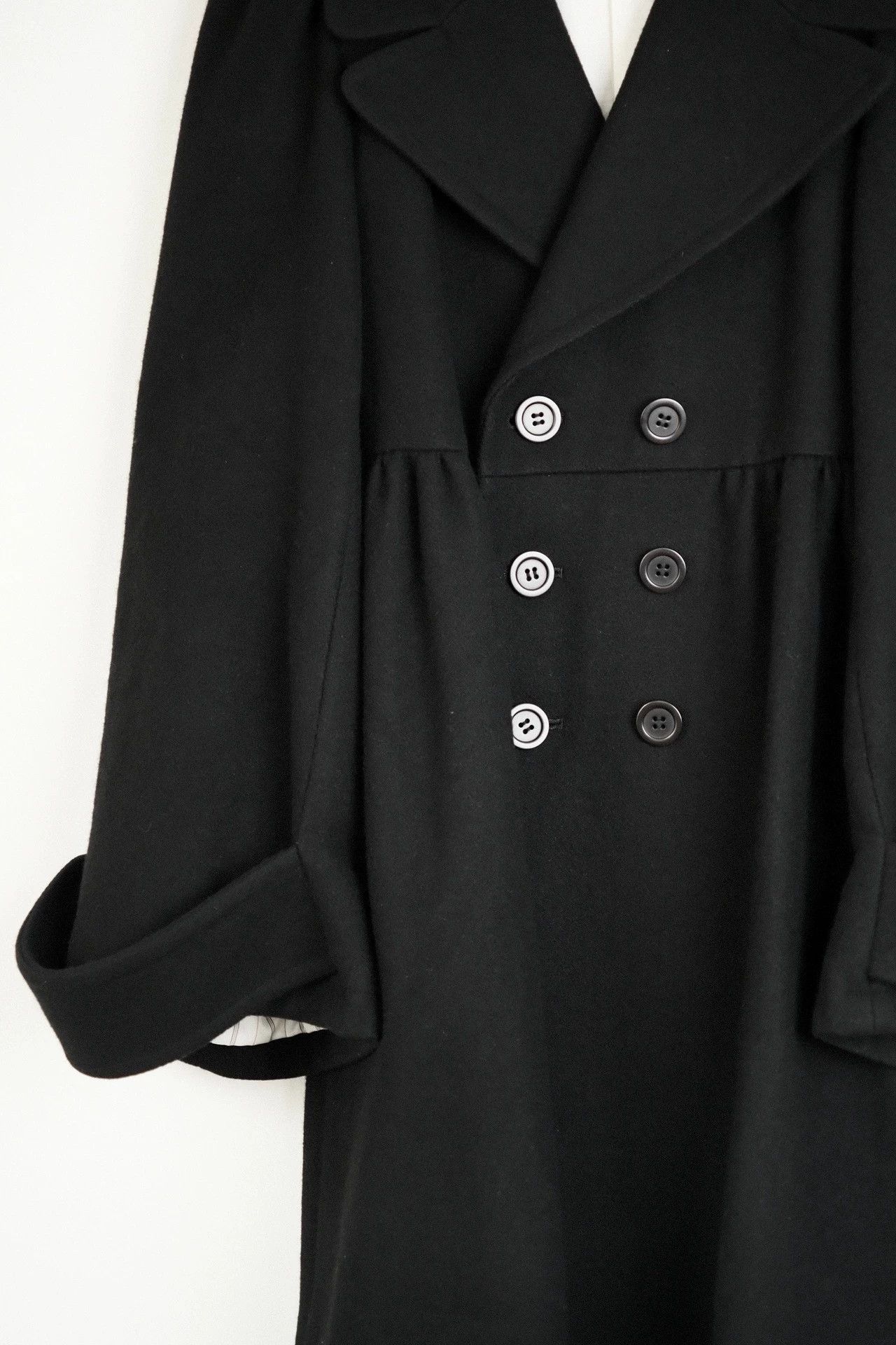 Yohji Yamamoto Yohji Yamamoto 22AW Vintage Court Wide Sleeve Wool Coat Size S / US 4 / IT 40 - 6 Thumbnail