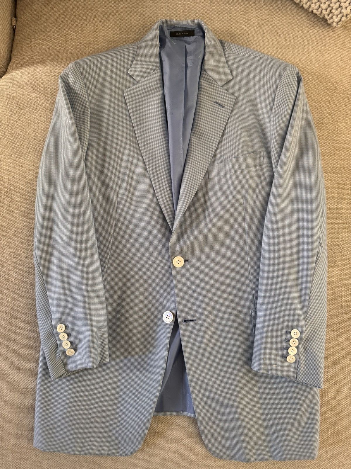 Brioni Mini Check Cashmere & Silk Jacket Size 42R - 1 Thumbnail