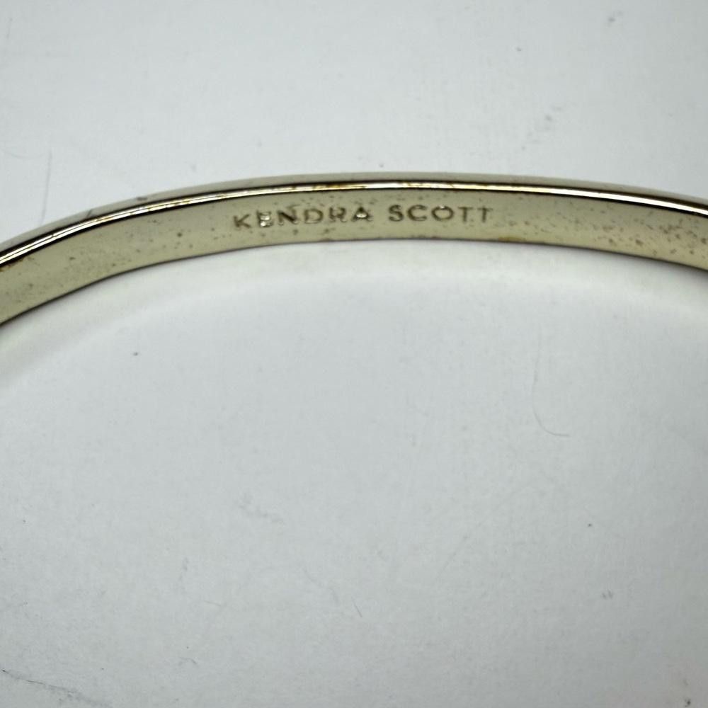 Designer Kendra Scott Elton Gold White Mother of Pearl Cuff Bracelet Size ONE SIZE - 5 Thumbnail