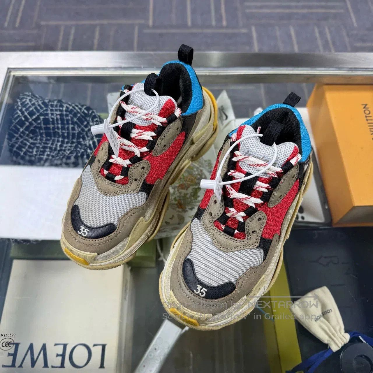 Balenciaga balenciaga triples red blue dad sneakers. Size US 5 / EU 37 - 1 Thumbnail
