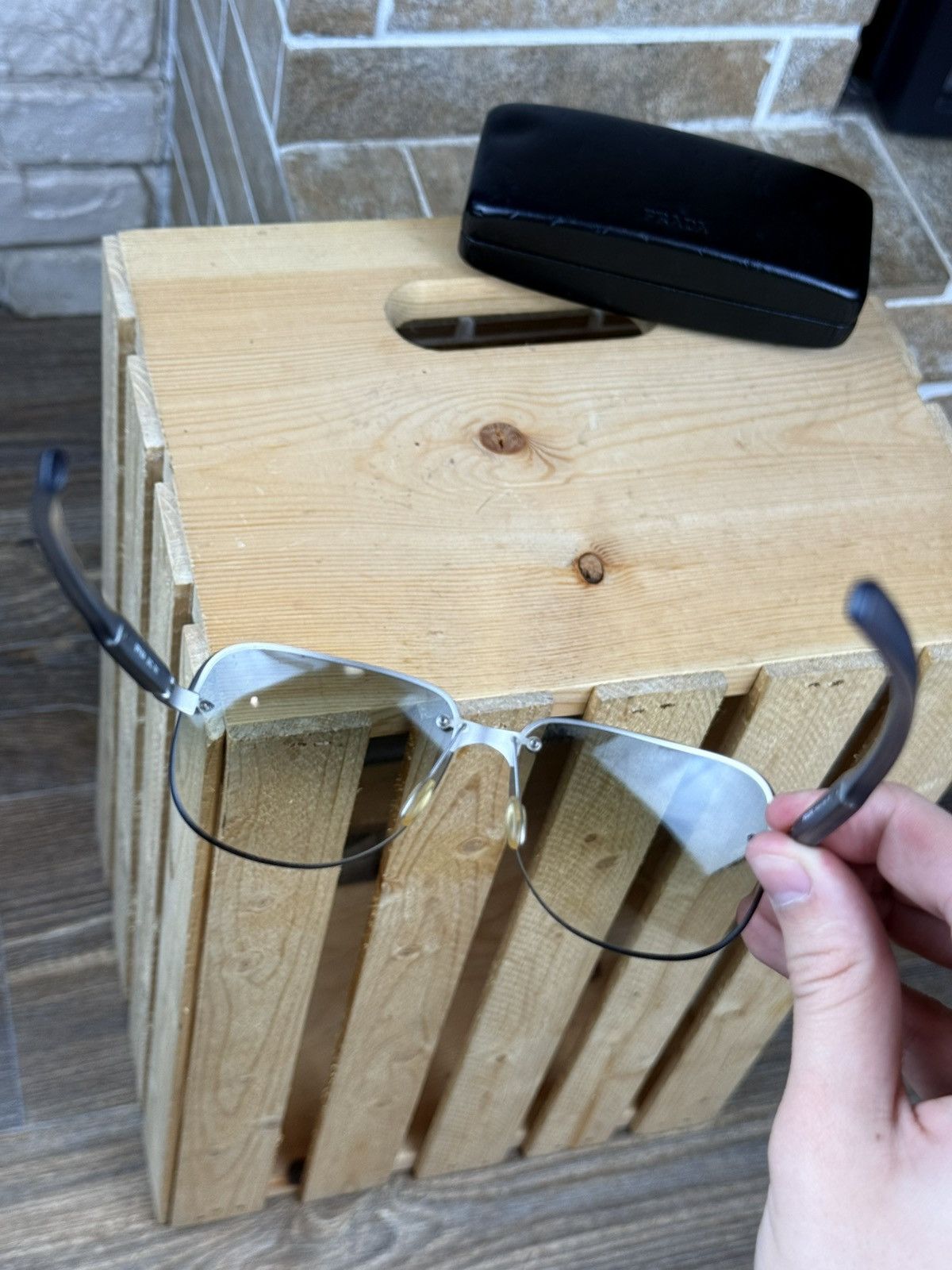 Prada × Vintage Vintage Prada Aviator Sunglasses Size ONE SIZE - 8 Thumbnail