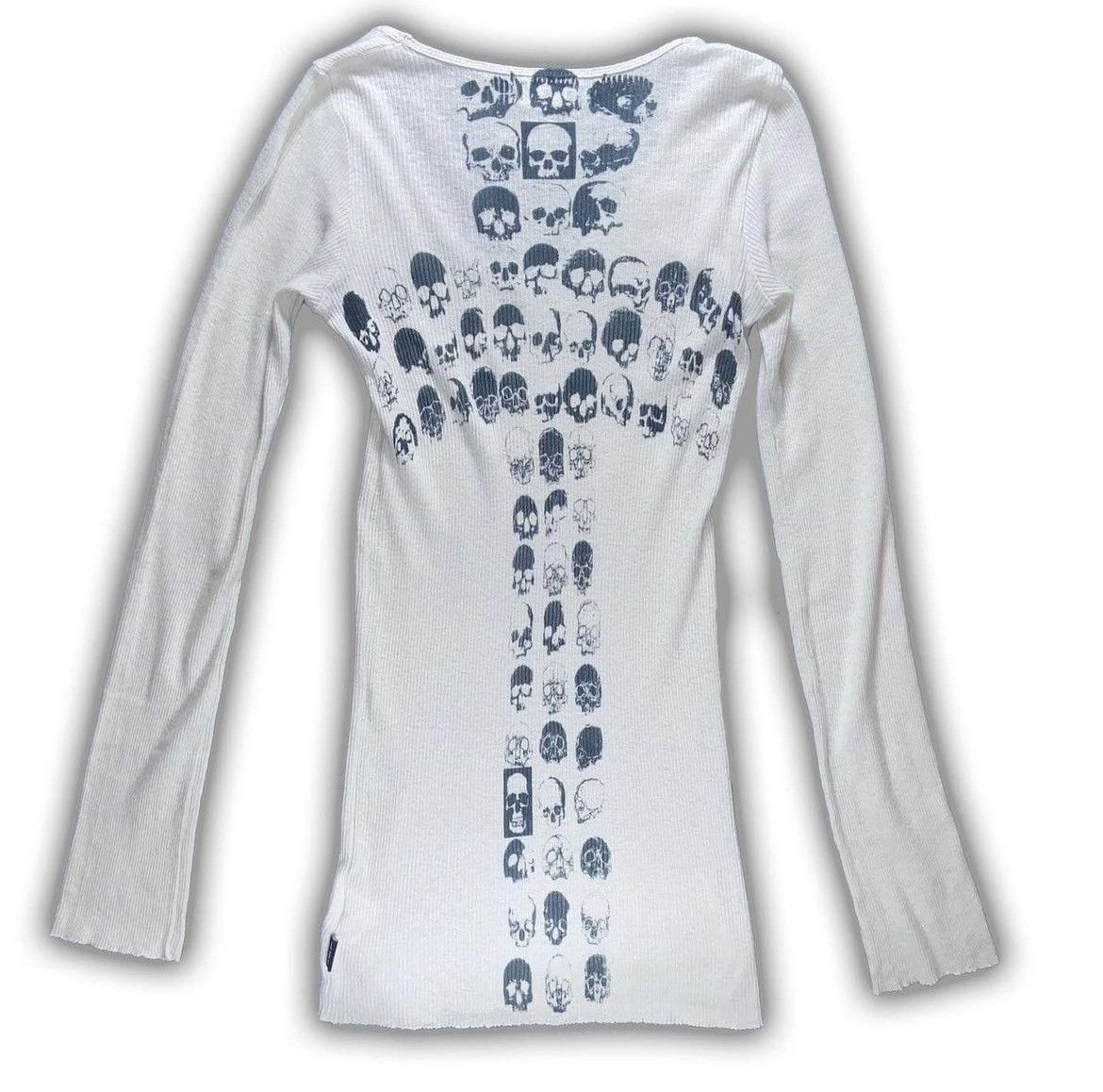 Image of Vintage L.g.b Skull Spine Long Sleeve in White, Men's (Size Small)