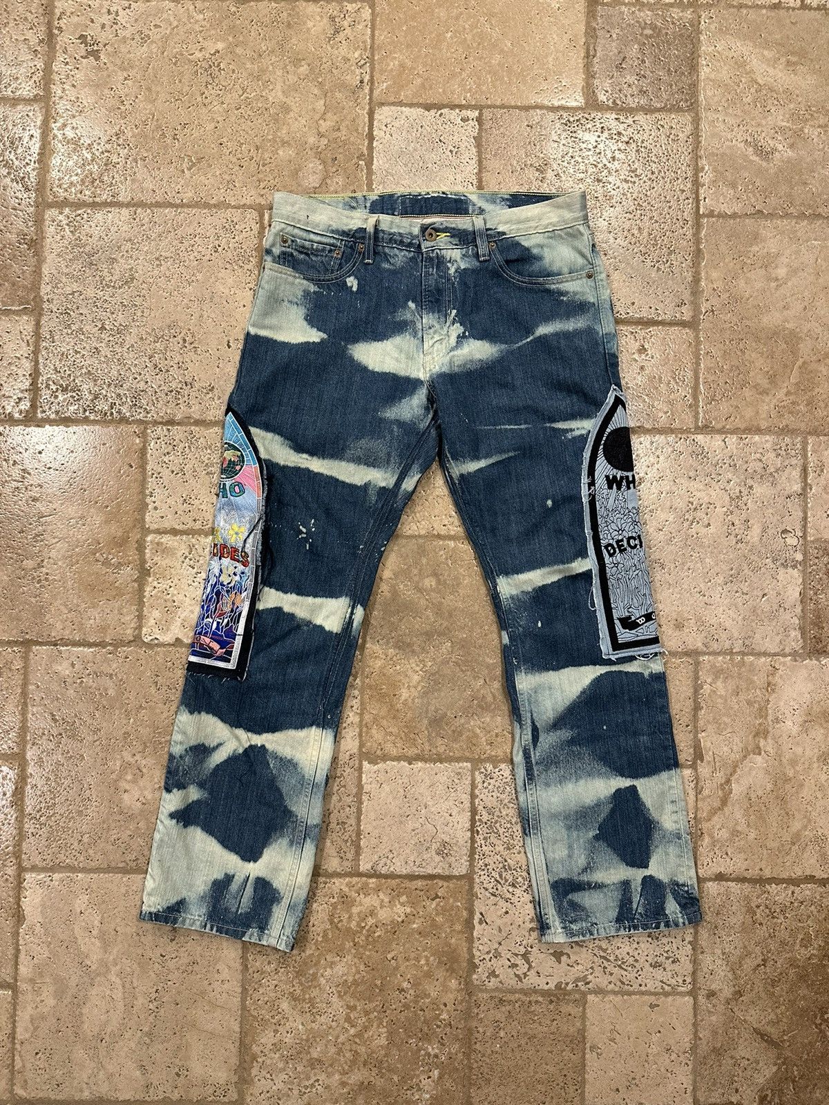 image of Ev Bravado x Levis Who Decides War 1 Of 1 Sky Chapel Bleach Workshop Denim in Blue, Men's (Size 34)