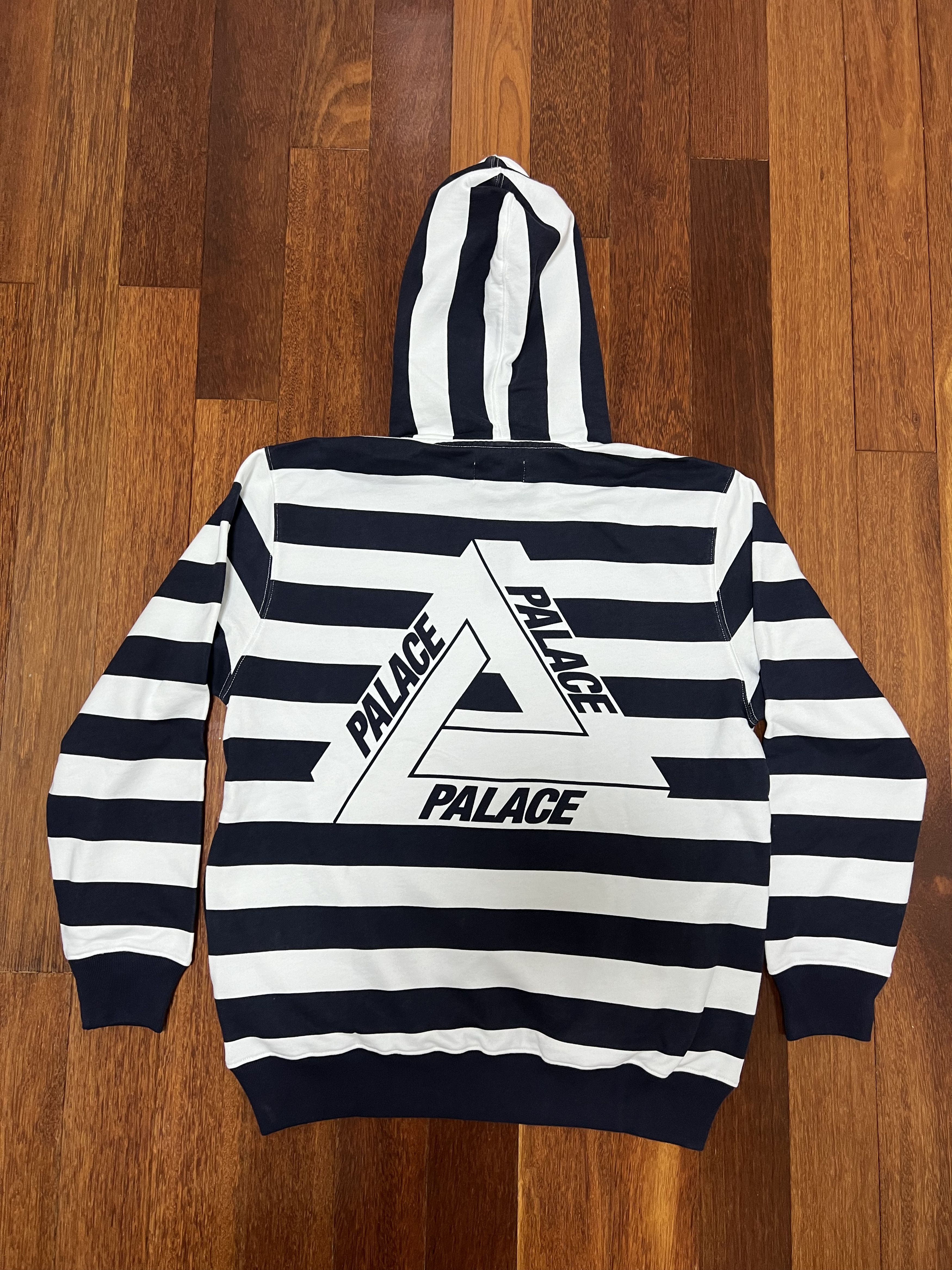 Palace 💚 2019 Palace TRI-STRIPE-ZIP Hoodie Navy Medium NEW Size US M / EU 48-50 / 2 - 3 Thumbnail
