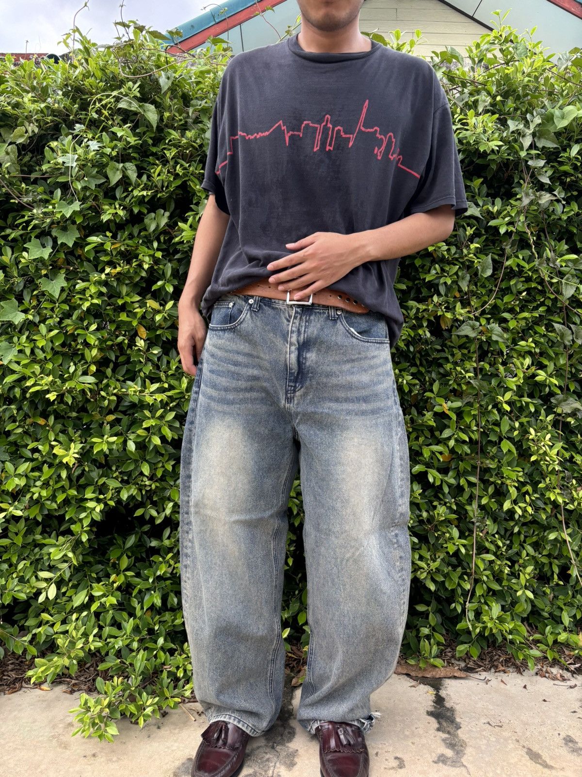 If Six Was Nine Rare DEEP SENSE Design Baggy Denim Blue Jeans Size US 34 / EU 50 - 1 Thumbnail