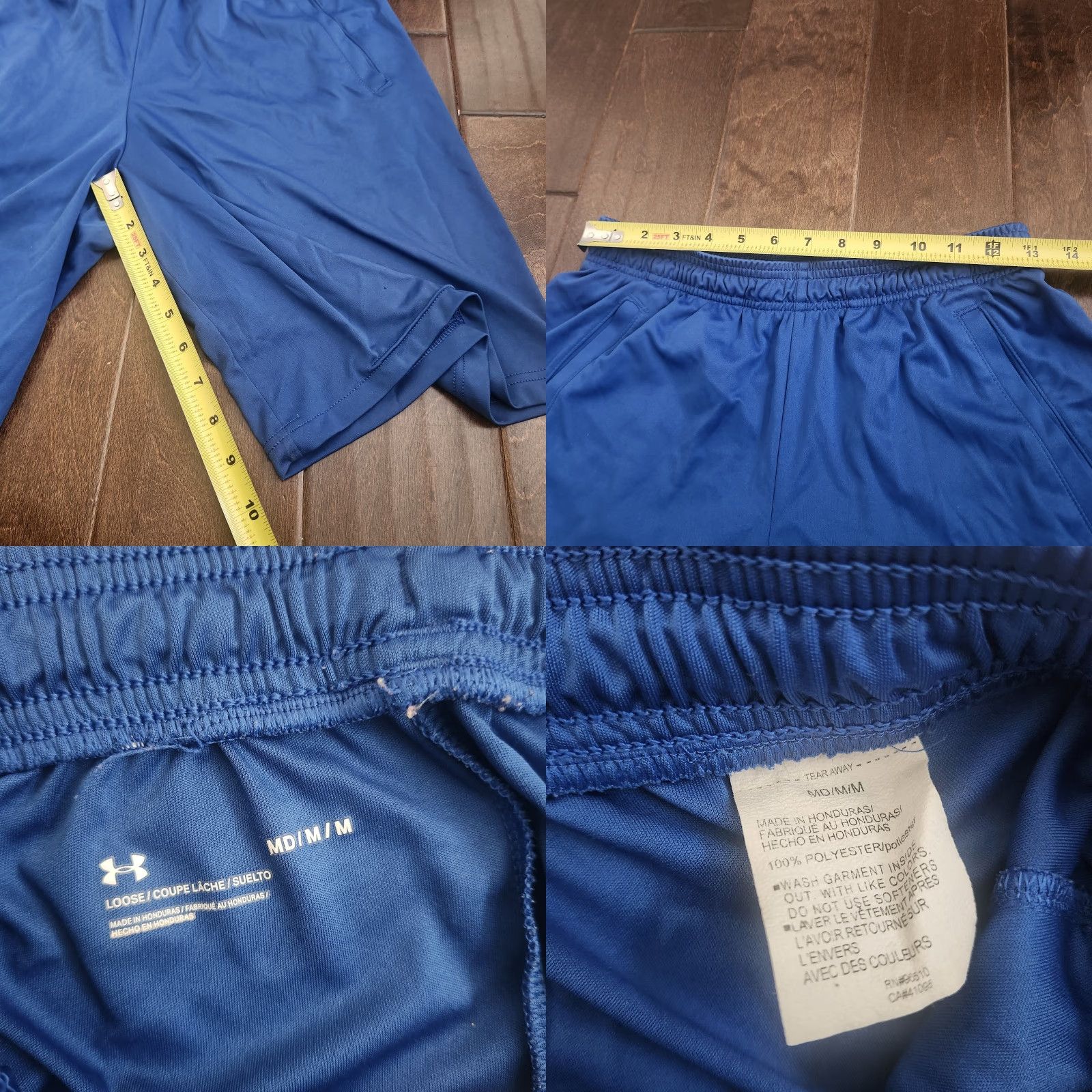 Under Armour Under Armour Mens M Blue Loose Fit Athletic Basketball Gym Shorts Size US 31 - 8 Thumbnail