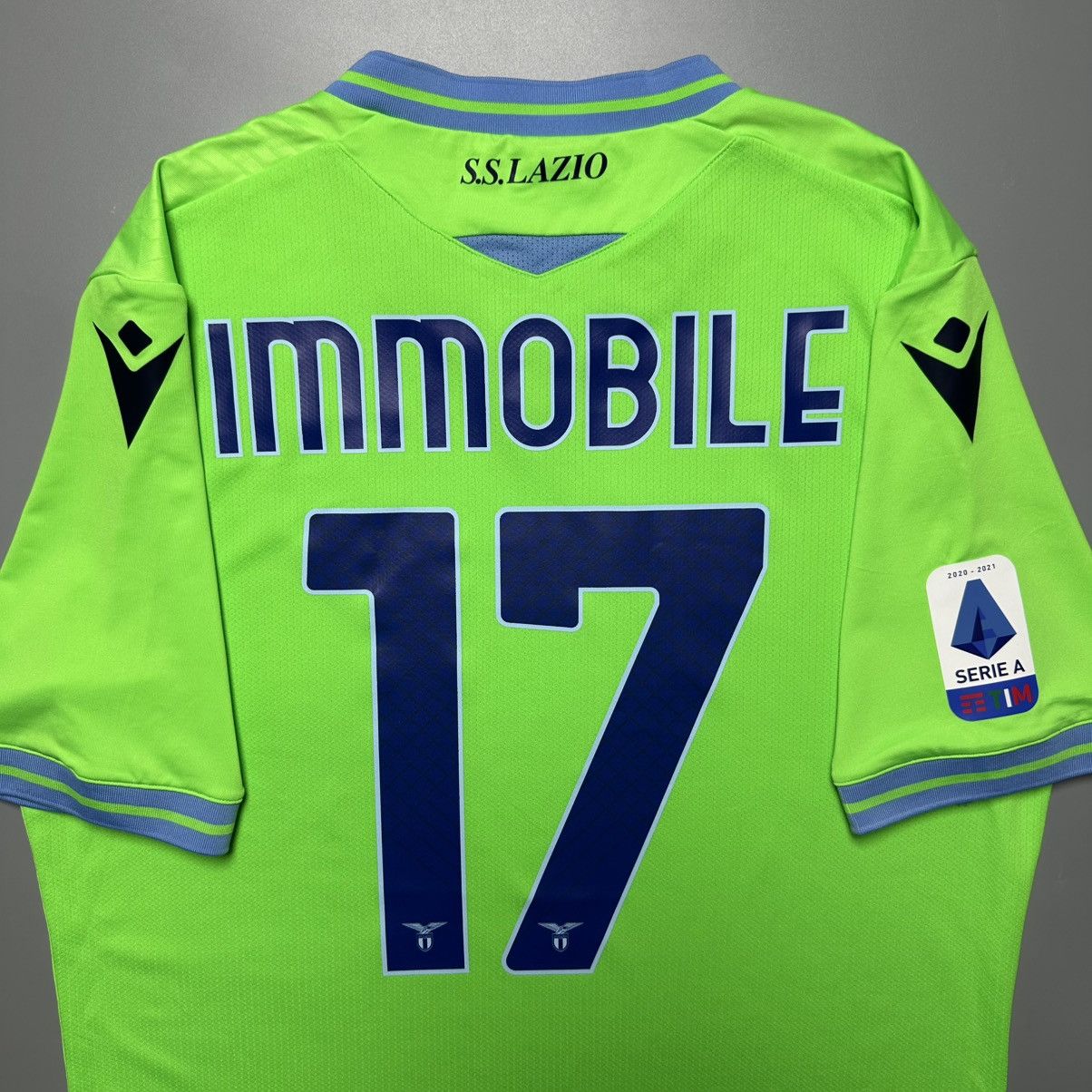 Macron LAZIO MACRON 2020/2021 FOOTBALL AWAY JERSEY #17 IMMOBILE Size US XL / EU 56 / 4 - 11 Thumbnail