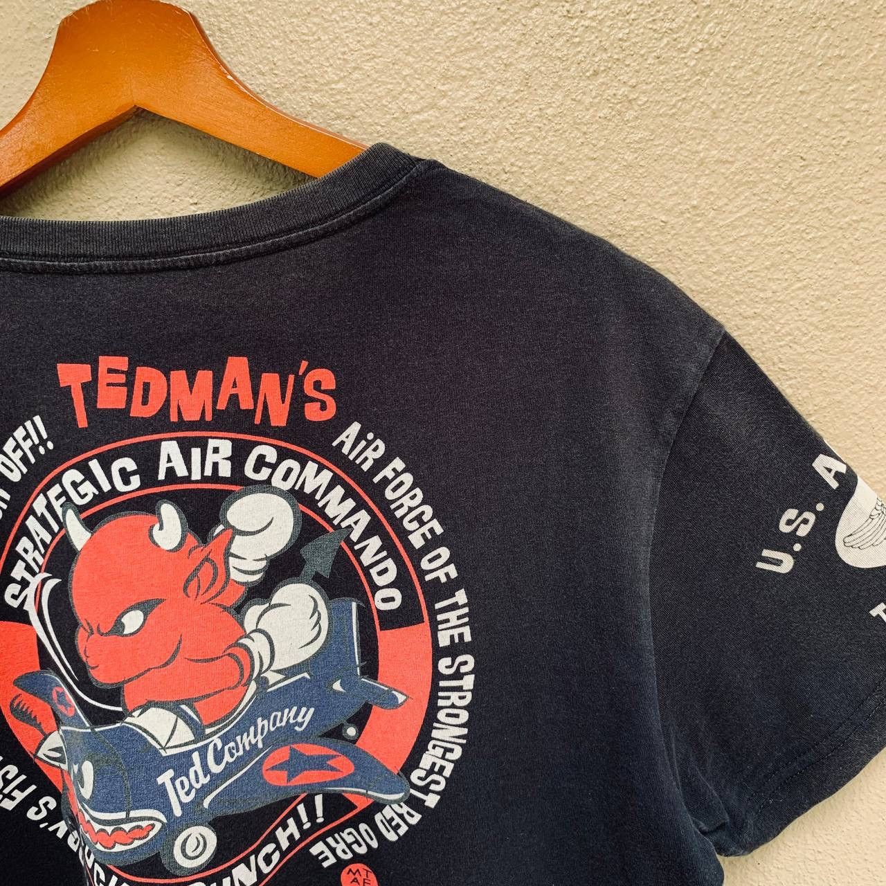 Tedman Rare Sunfaded Vintage Ted Company ‘Red Devil Airman’ Tees Size US XL / EU 56 / 4 - 7 Thumbnail