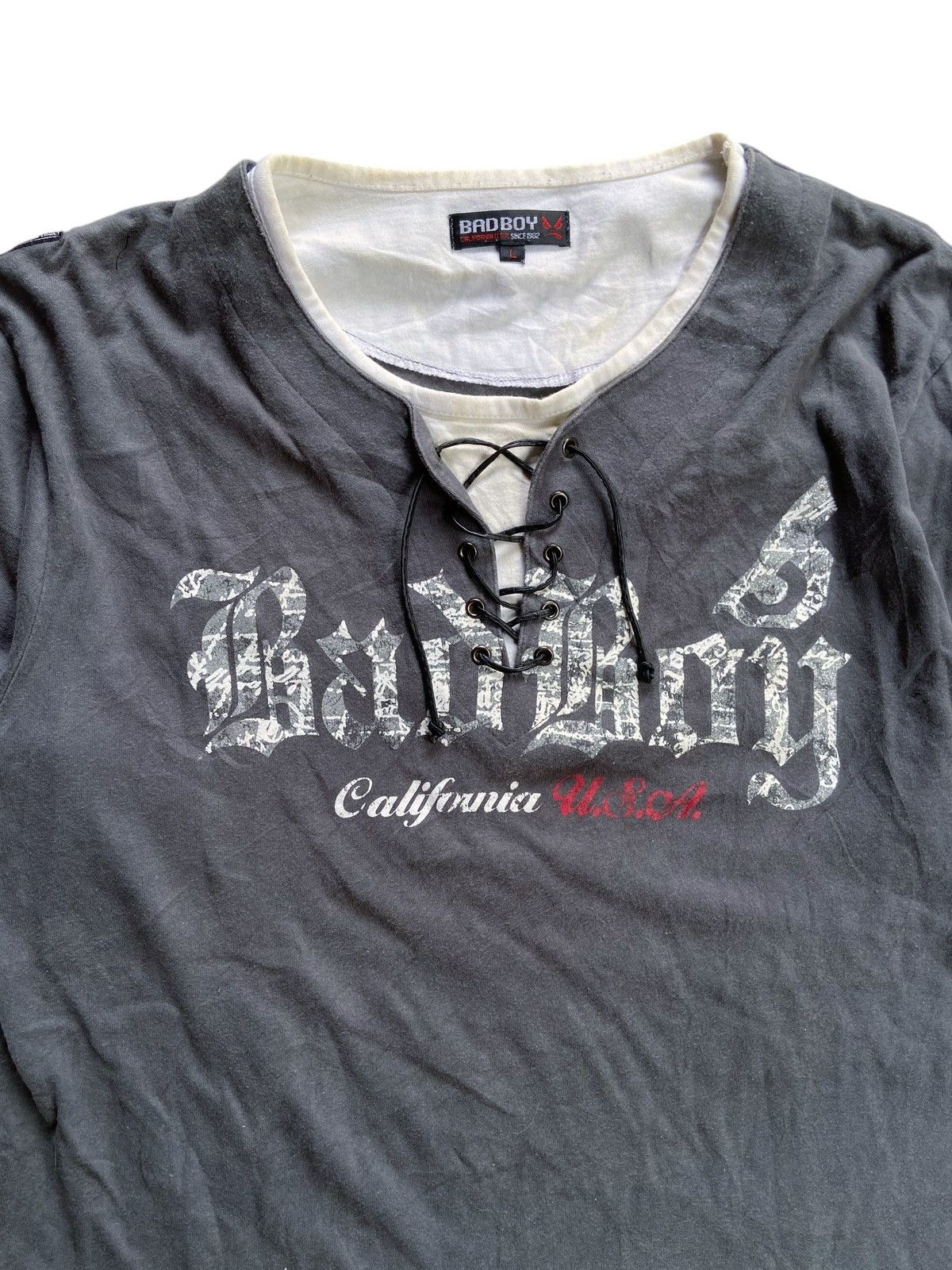 Japanese Brand BAD BOY PUNK POEM STYLE TEE Size US XL / EU 56 / 4 - 3 Thumbnail