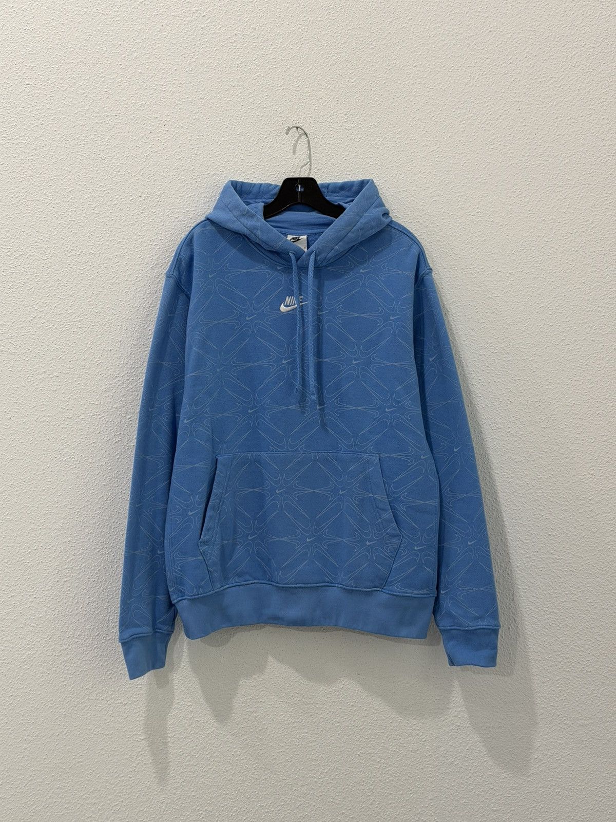 Nike Vintage Nike Center Swoosh All Over Print Pullover Hoodie M Size US M / EU 48-50 / 2 - 1 Thumbnail