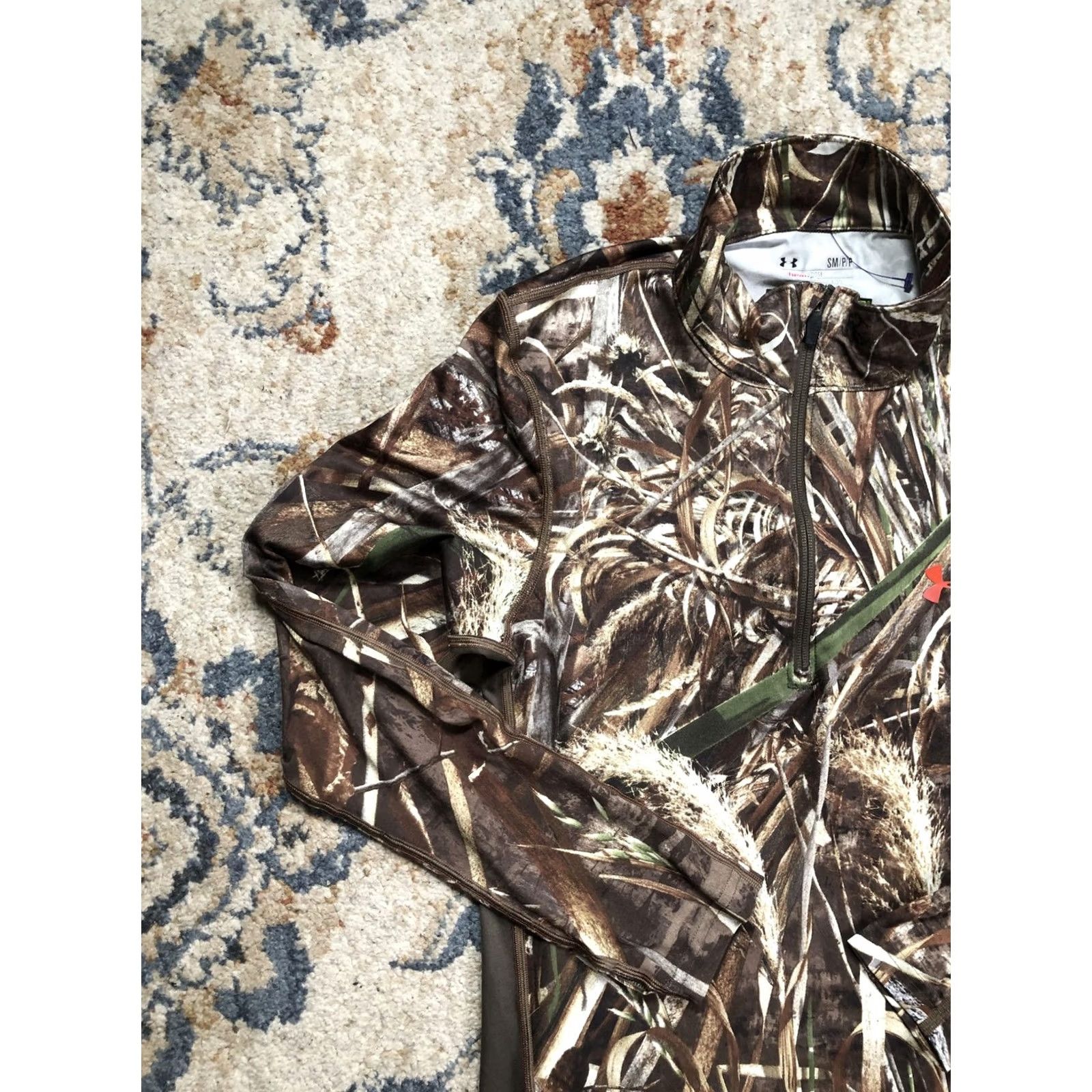 Under Armour Under Armour Shirt Mens Small Camouflage Long Sleeve 1/4 Zip Scent Control Hunting HeatGear Moisture Wicking Size US S / EU 44-46 / 1 - 3 Thumbnail