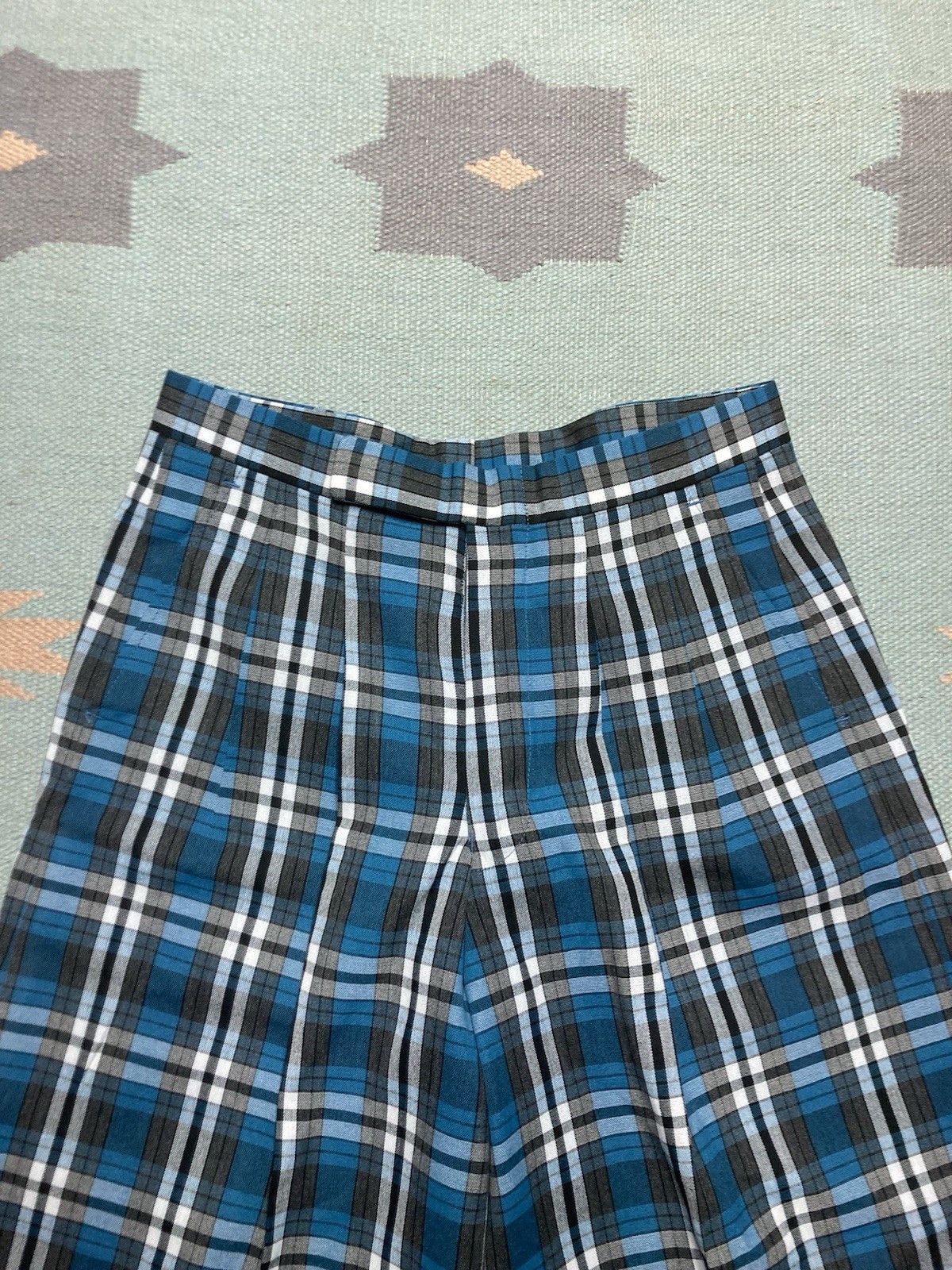 Vintage T Barry knicker co golf pants plaid checkered pleated USA 27 Size 27" / US 4 / IT 40 - 3 Thumbnail