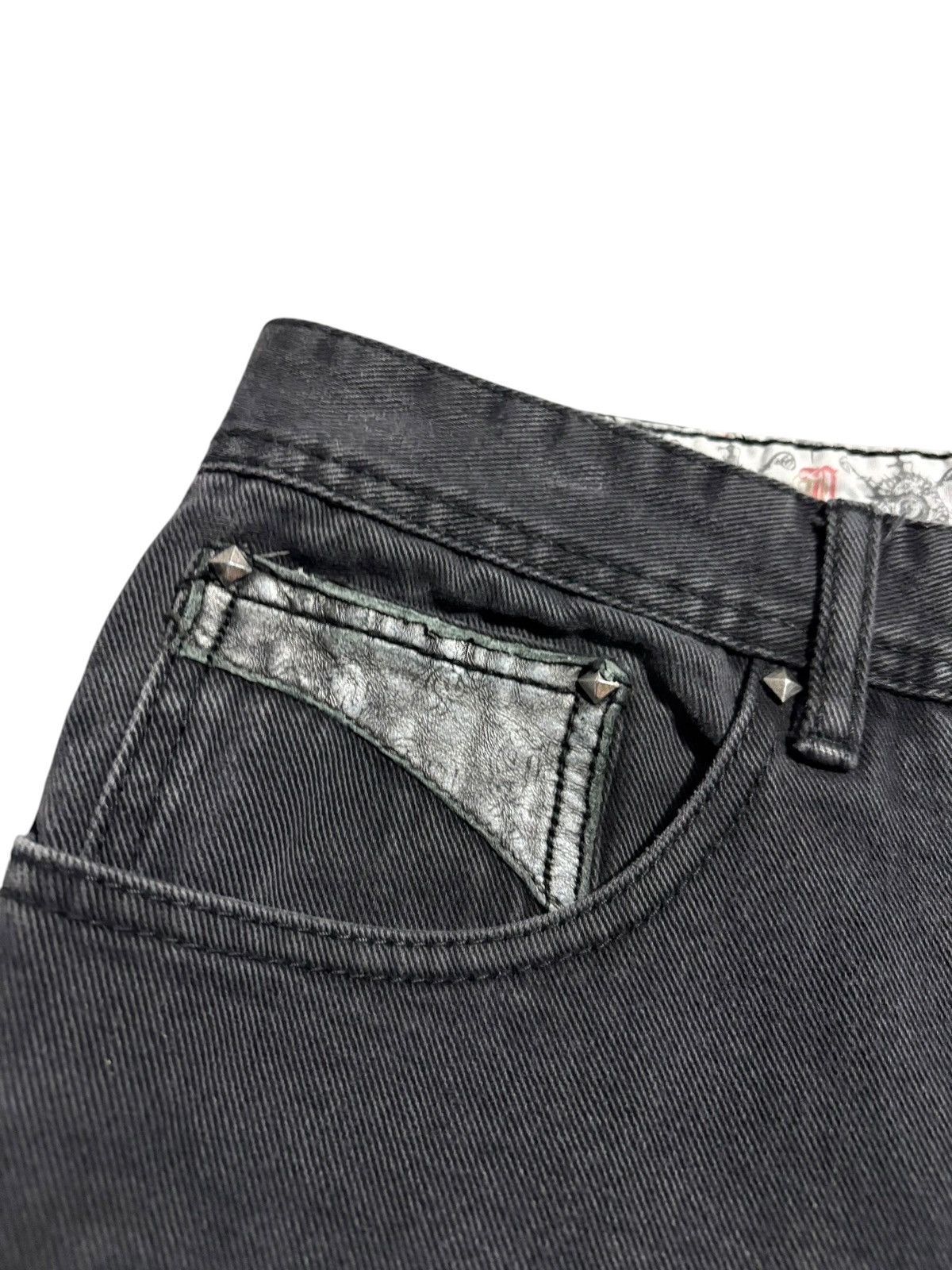 Pelle Pelle Vintage Pelle Pelle Jeans Leather Rhinestone Opium 90s y2k Size US 40 / EU 56 - 5 Thumbnail