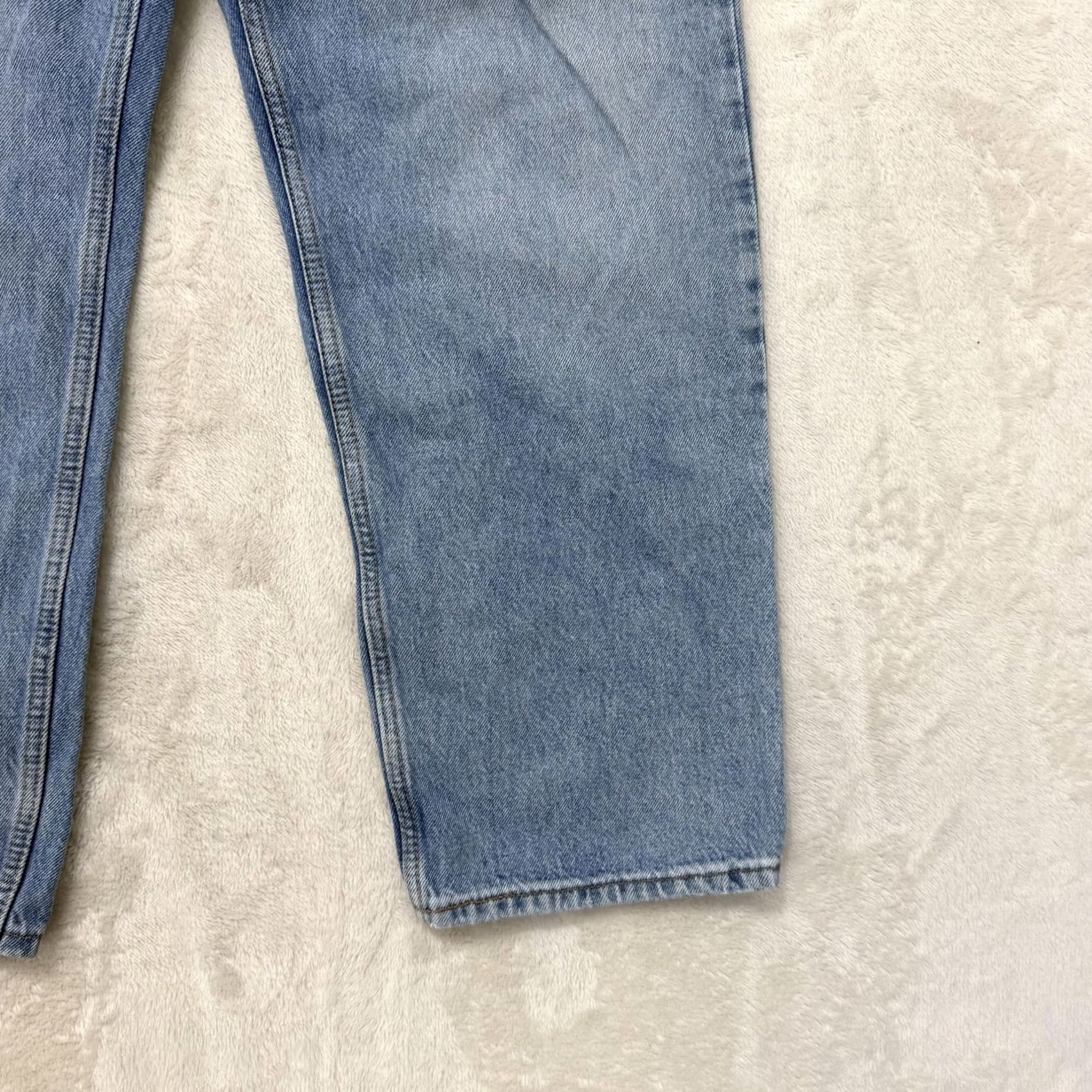 Levi's Levis SilverTab 94 Baggy Jeans Mens 34x32 Blue Light Wash Distressed Denim Jeans Distressed Pockets Logo Zip Mens Straight 34 32 Jeans Blue Size US 34 / EU 50 - 3 Thumbnail